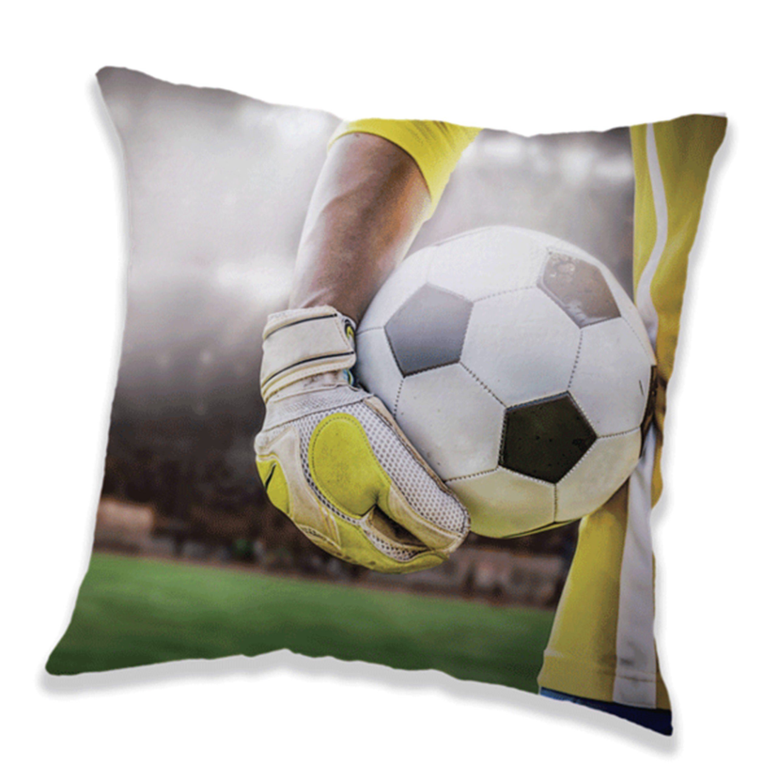 Sarcia.eu Dekokissen Fußball Quadratisches Kissen, Zierkissen 40x40 cm