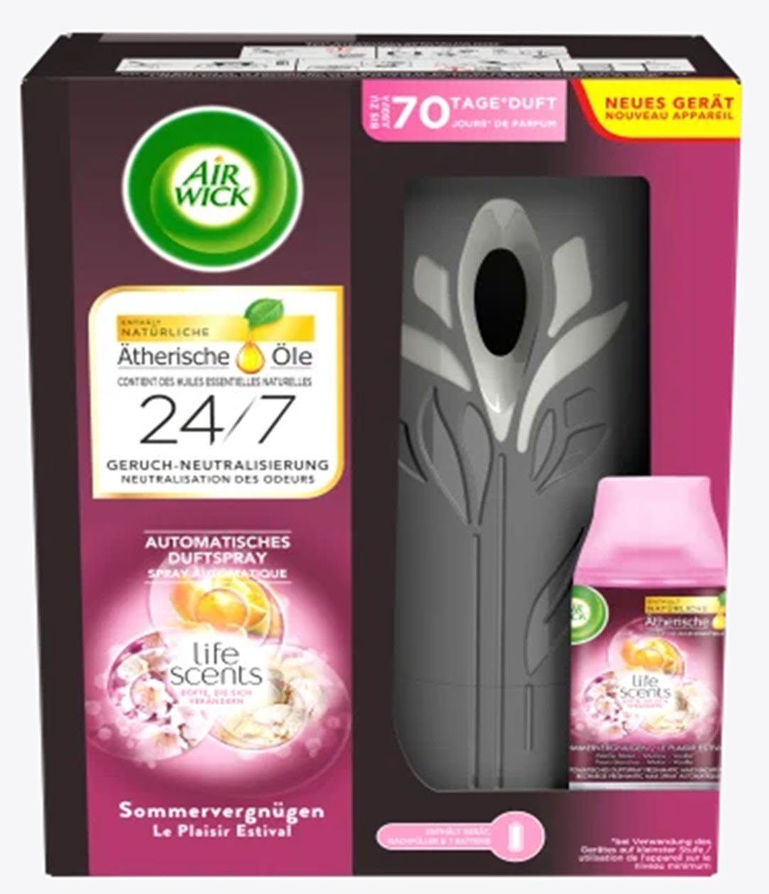 Air Wick Raumduft-Nachfüllflasche Freesia & Jasmin Für Automatische  Duftspender 250ml (6 St), Ein Nachfüller hält bis zu 70 Tage