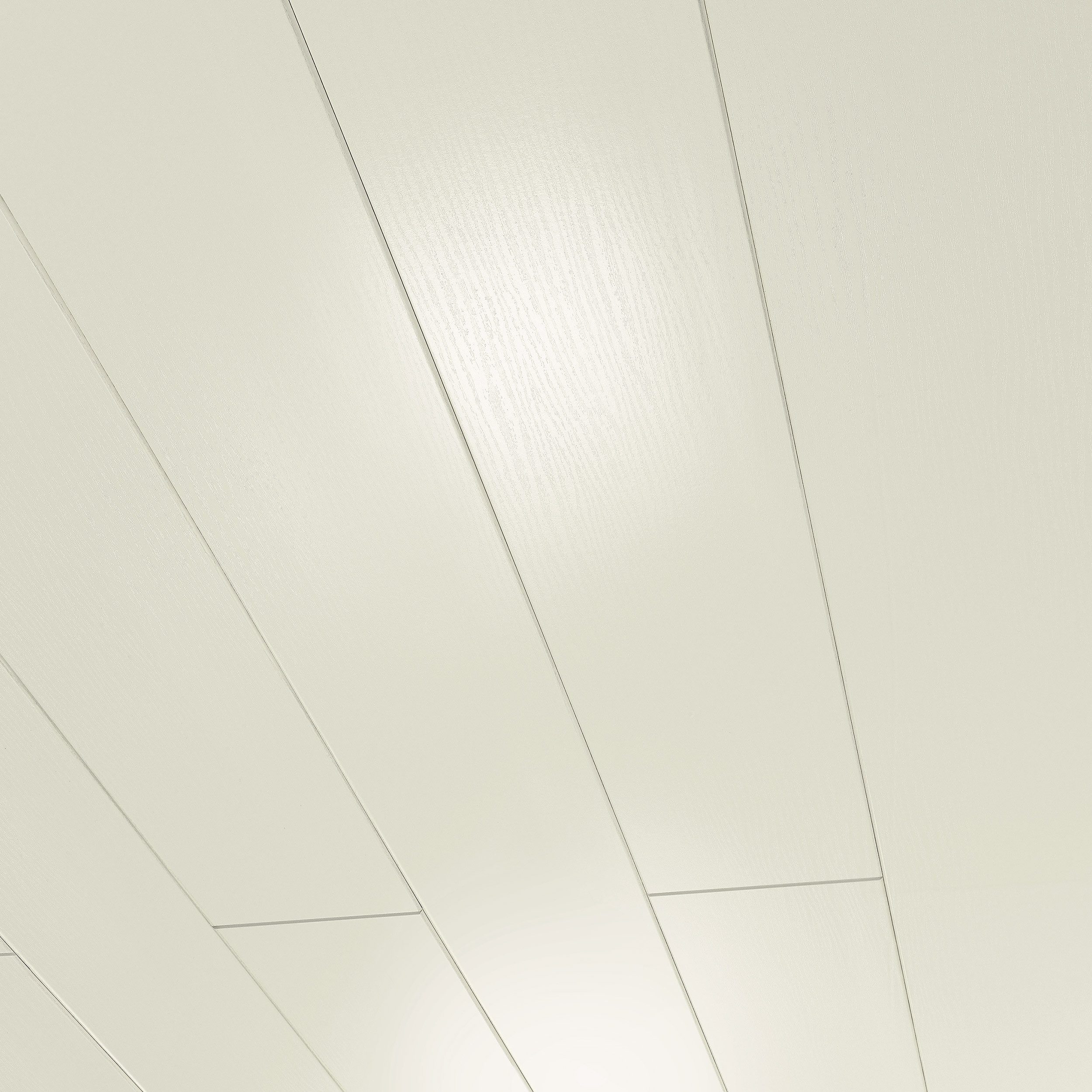 PARADOR Dekorpaneele Novara Esche weiß glänzend geplankt, BxL: 20,00x257,00 cm, 0,51 qm, (Garantie privat 15 Jahre, 6-tlg., Lichtecht) 0 cm-Fuge mit exklusiver Optik