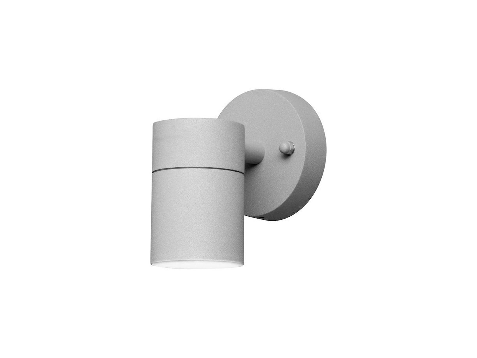 KONSTSMIDE LED Außen-Wandleuchte, LED wechselbar, warmweiß, Kleine Fassadenlampe Haus-wand & Carport beleuchten, Grau H: 9cm