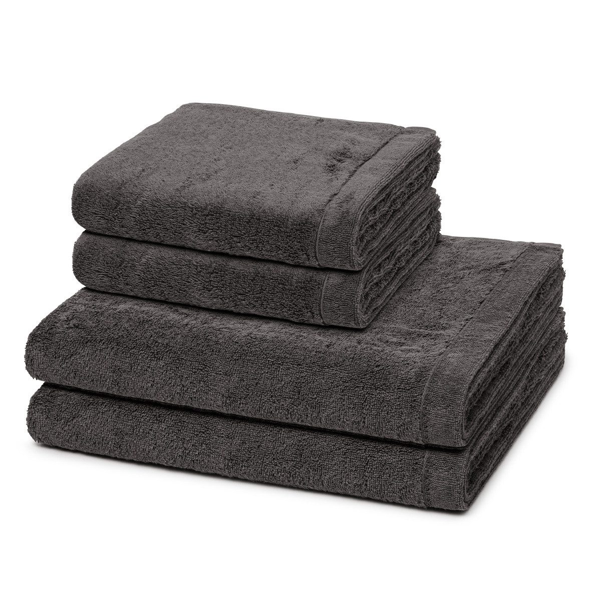 Cawö Handtuch Set Lifestyle, Walkfrottee (Spar-Set, 4-St), 2 X Handtuch 2 X Duschtuch im Set - Baumwolle - Saugstark