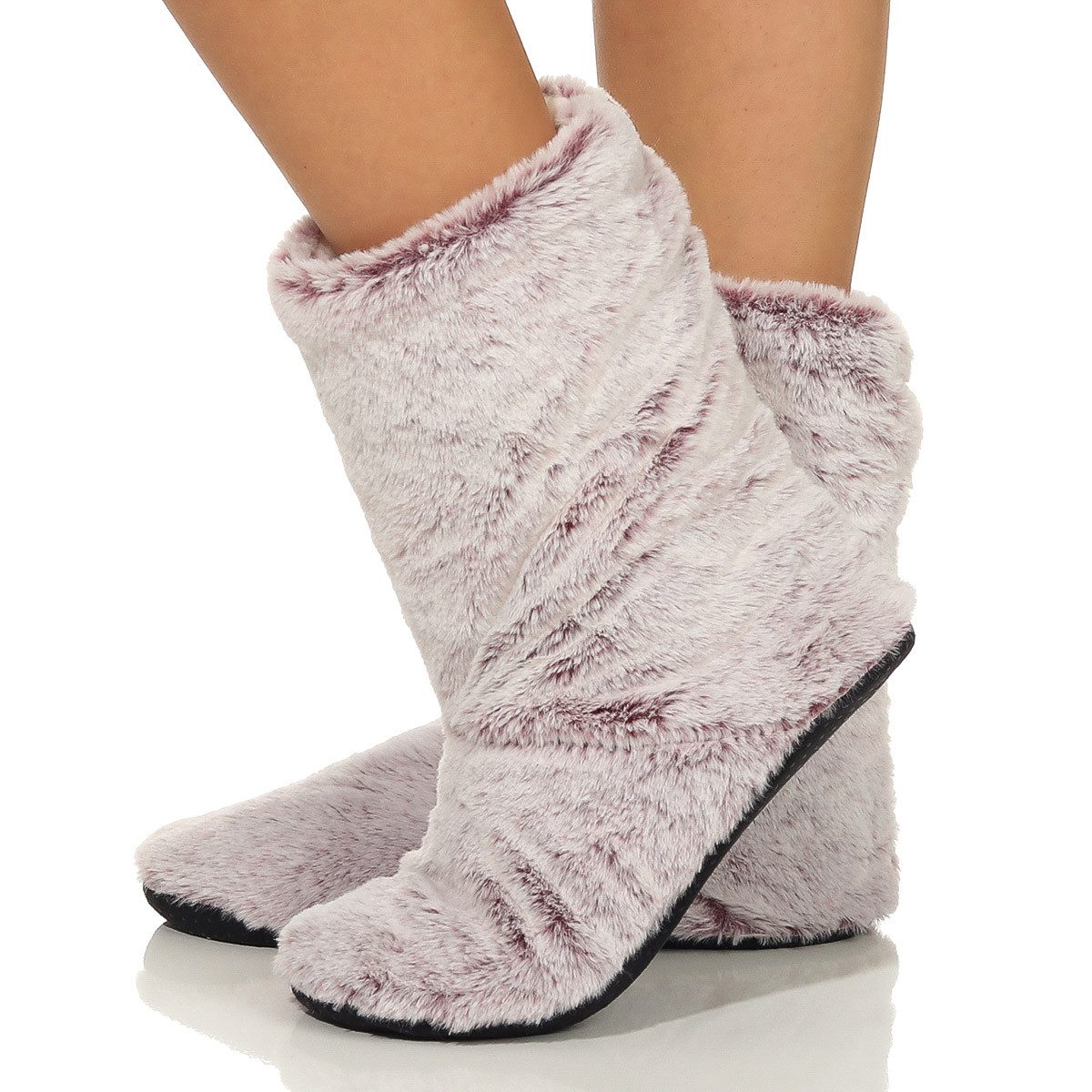 Antonio Damen Hausschuhe 499 35-38 Bordo Hüttenschuhe