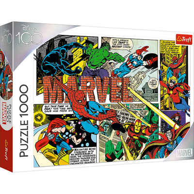 Trefl Puzzle Disney 100 Jahre Marvel Die unbesiegten Avengers, 1000 Puzzleteile, Made in Europe