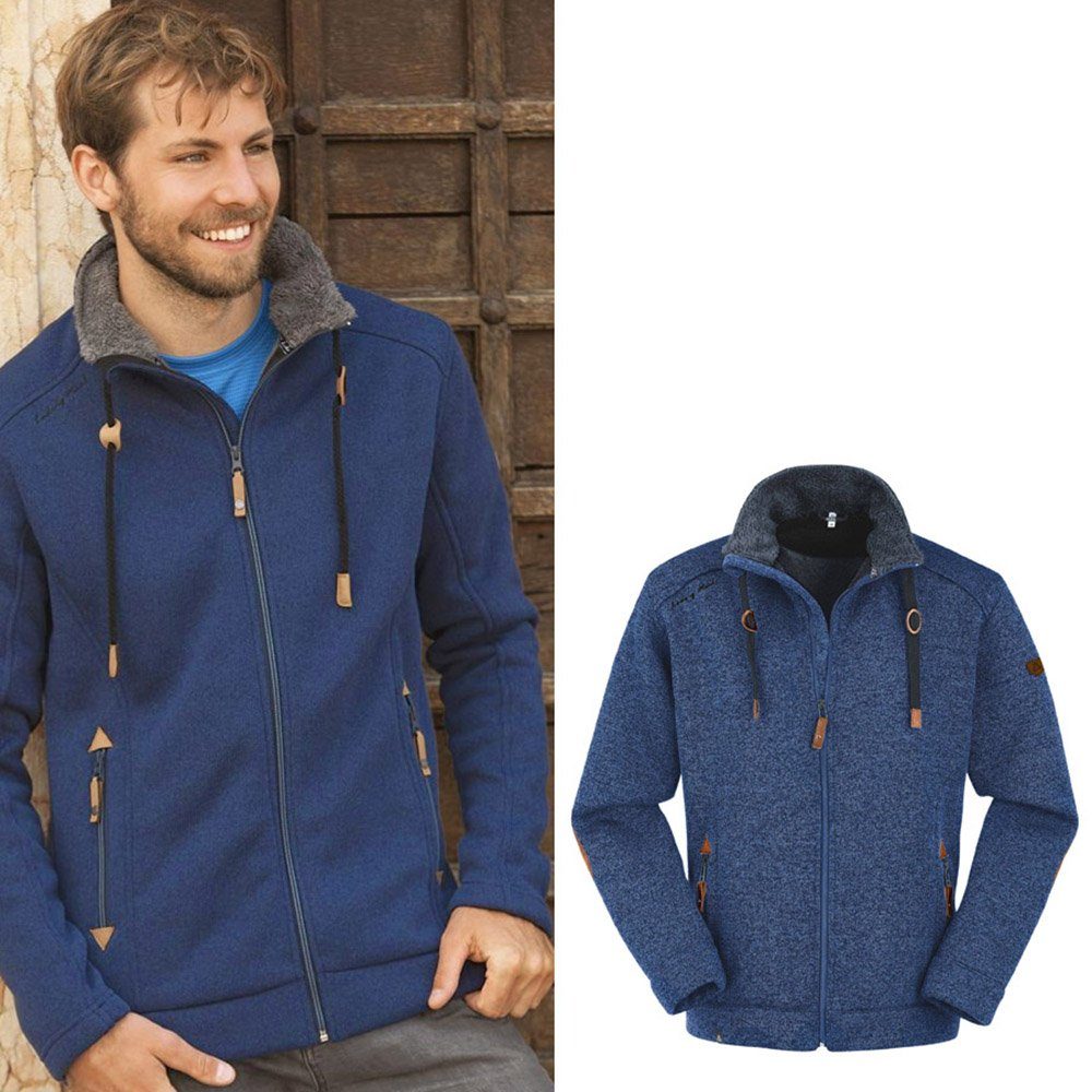 Maul Trekkingjacke Maul - Lichtenau 2 - Herren dicke Strickfleecejacke - blau