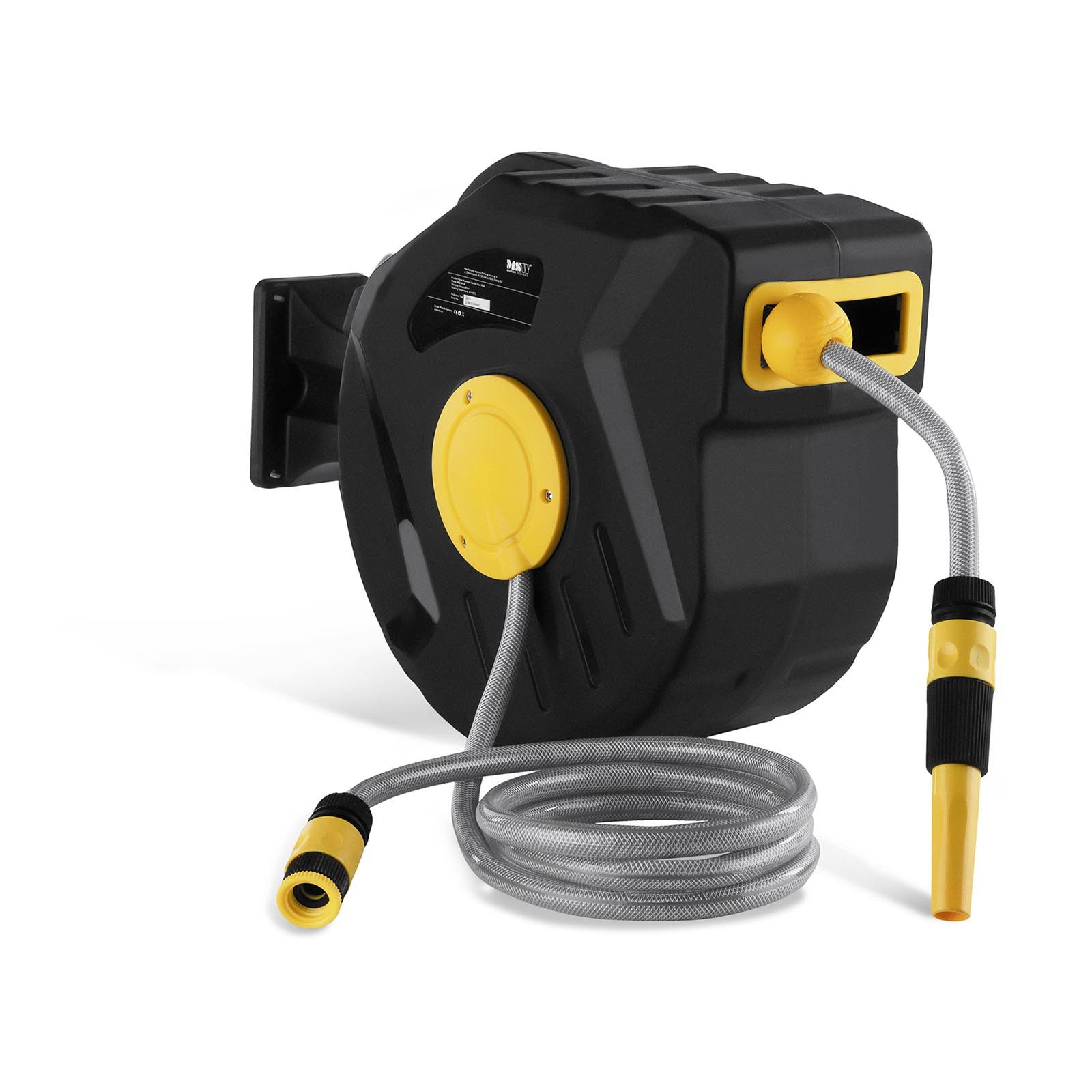 MSW Schlauchtrommel 20 m Wasserschlauch Aufroller Gartenschlauch Automatik Schlauch