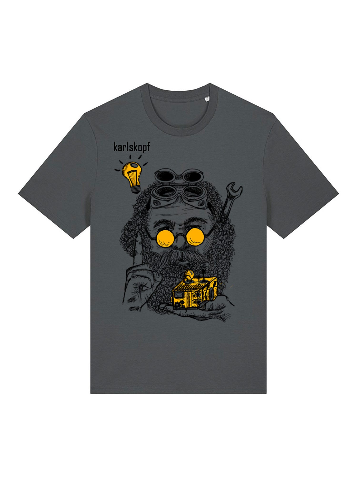 karlskopf Print-Shirt Rundhalsshirt Basic ERFINDER
