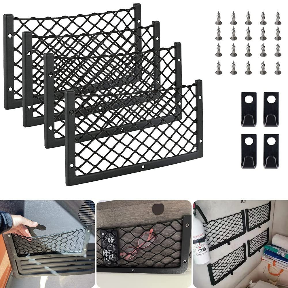 MAVURA Organizer MAVURACarparts Selbstklebendes Mini Verstaufach Ablage  Netz Auto Ablagefach Staunetz Ablagenetz Aufbewahrungsnetz KFZ selbstklebend