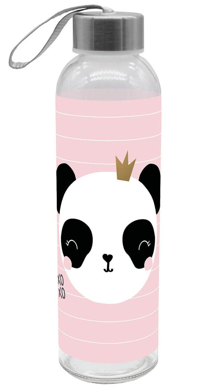 Geda Labels GmbH Trinkflasche Panda XOXO, Rosa, 500 ml, spülmaschinengeeignet