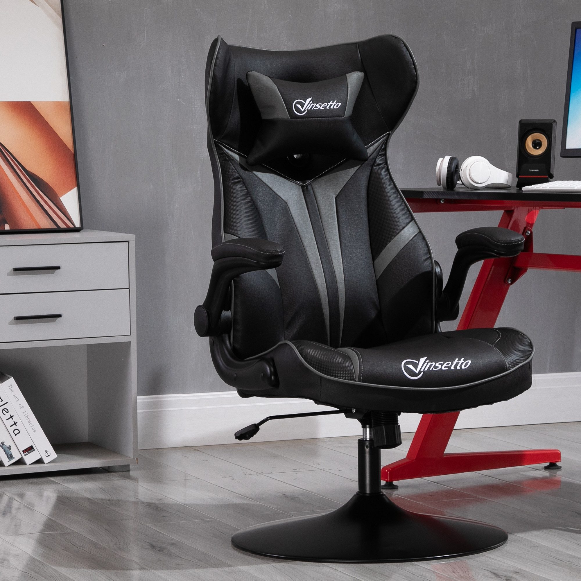 Vinsetto Schreibtischstuhl ergonomischer Gaming Stuhl, mit Wippfunktion (Co günstig online kaufen