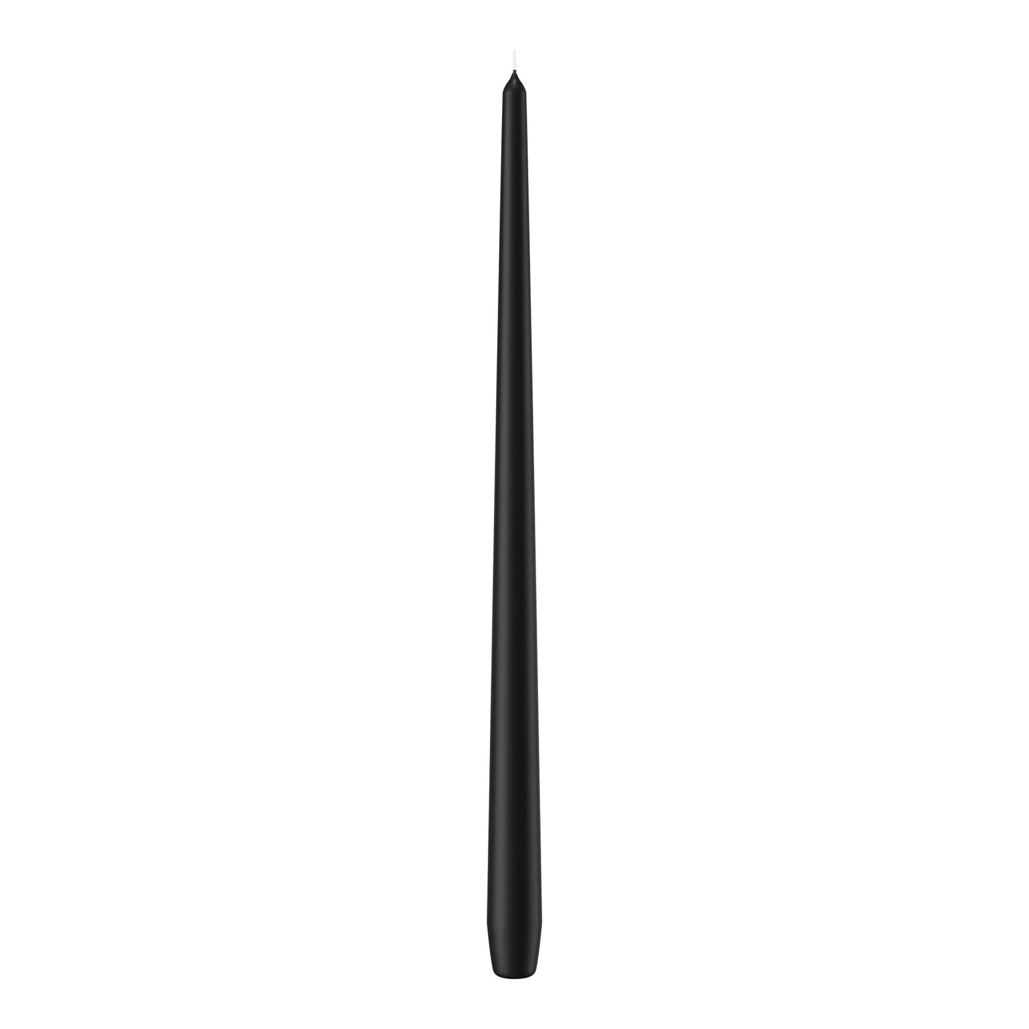 Wiedemann Kerzen Spitzkerze Spitzkerzen durchgefärbt Schwarz 400 x Ø 25 mm, 6 Stück