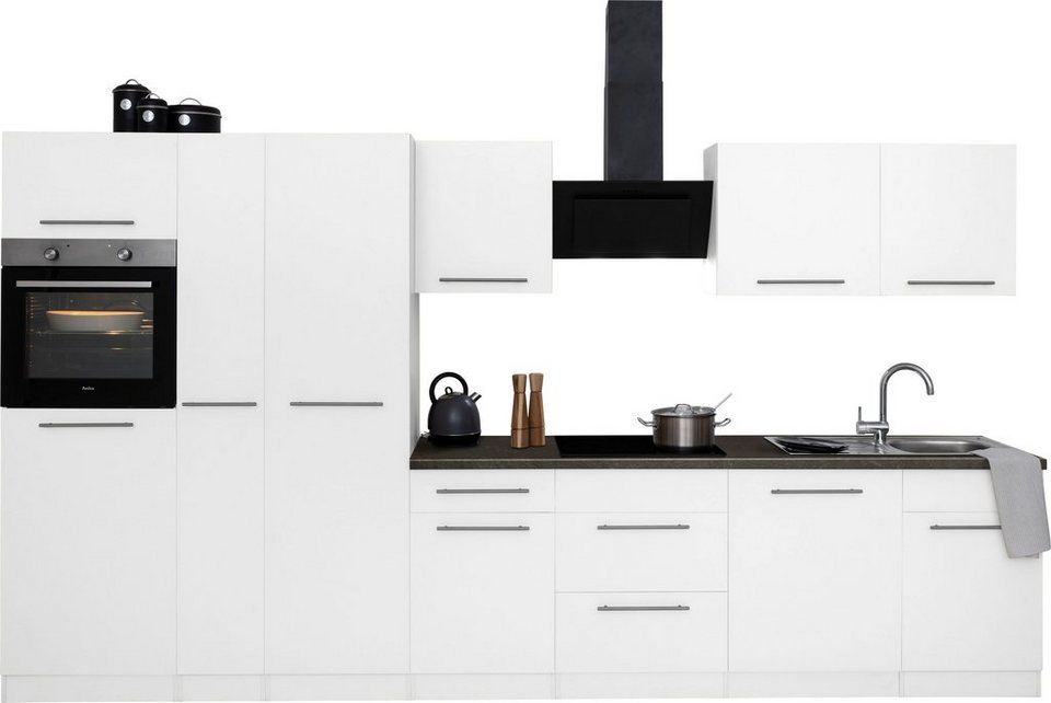 wiho Küchen Küchenzeile Unna, ohne E-Geräte, Breite 360 cm, Mit 38 mm  starker Arbeitsplatte