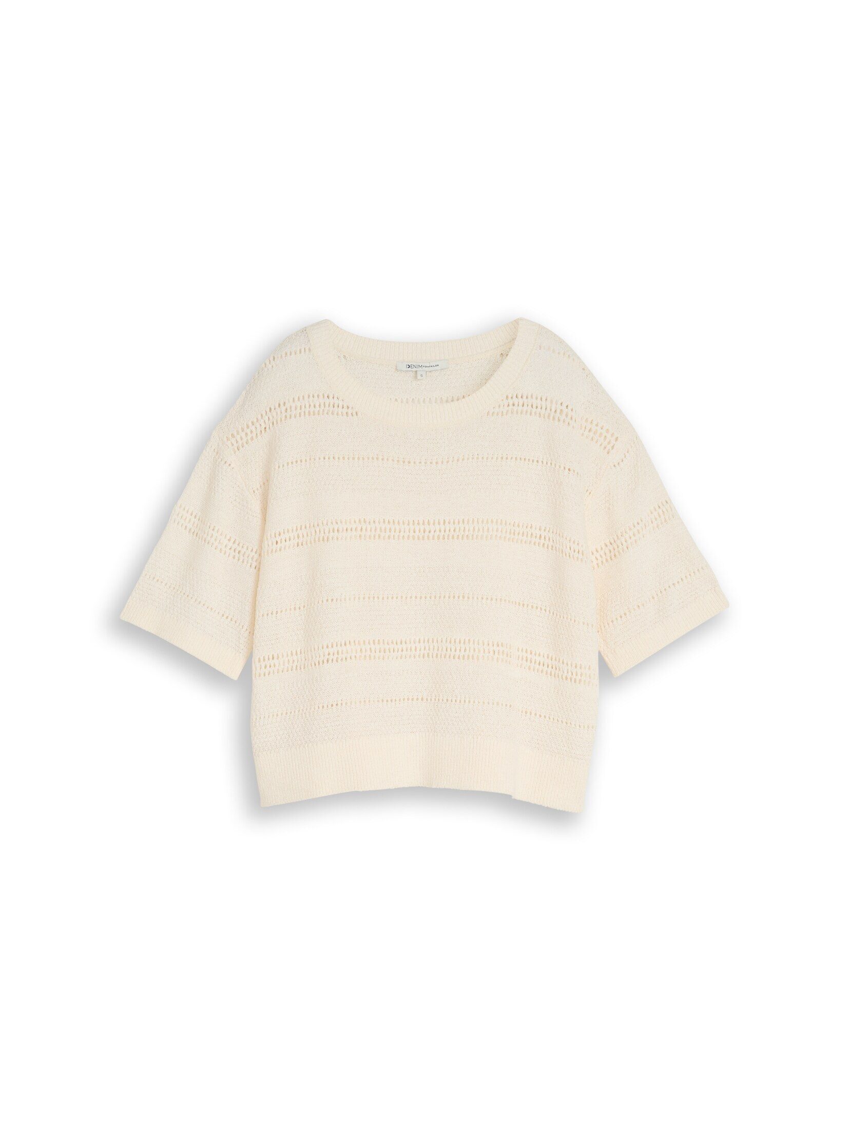 TOM TAILOR Denim Strickpullover Pullover & Strickjacken Relaxed Fit Strickpullover mit Lochmuster