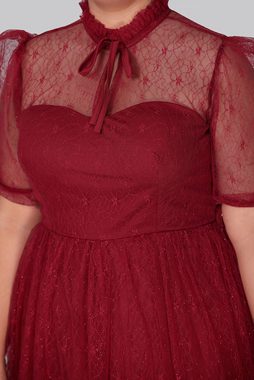 Modabout Abendkleid Damen Midikleid Sommerkleid für große Größen - NELB0588D5163BRD (1-tlg)