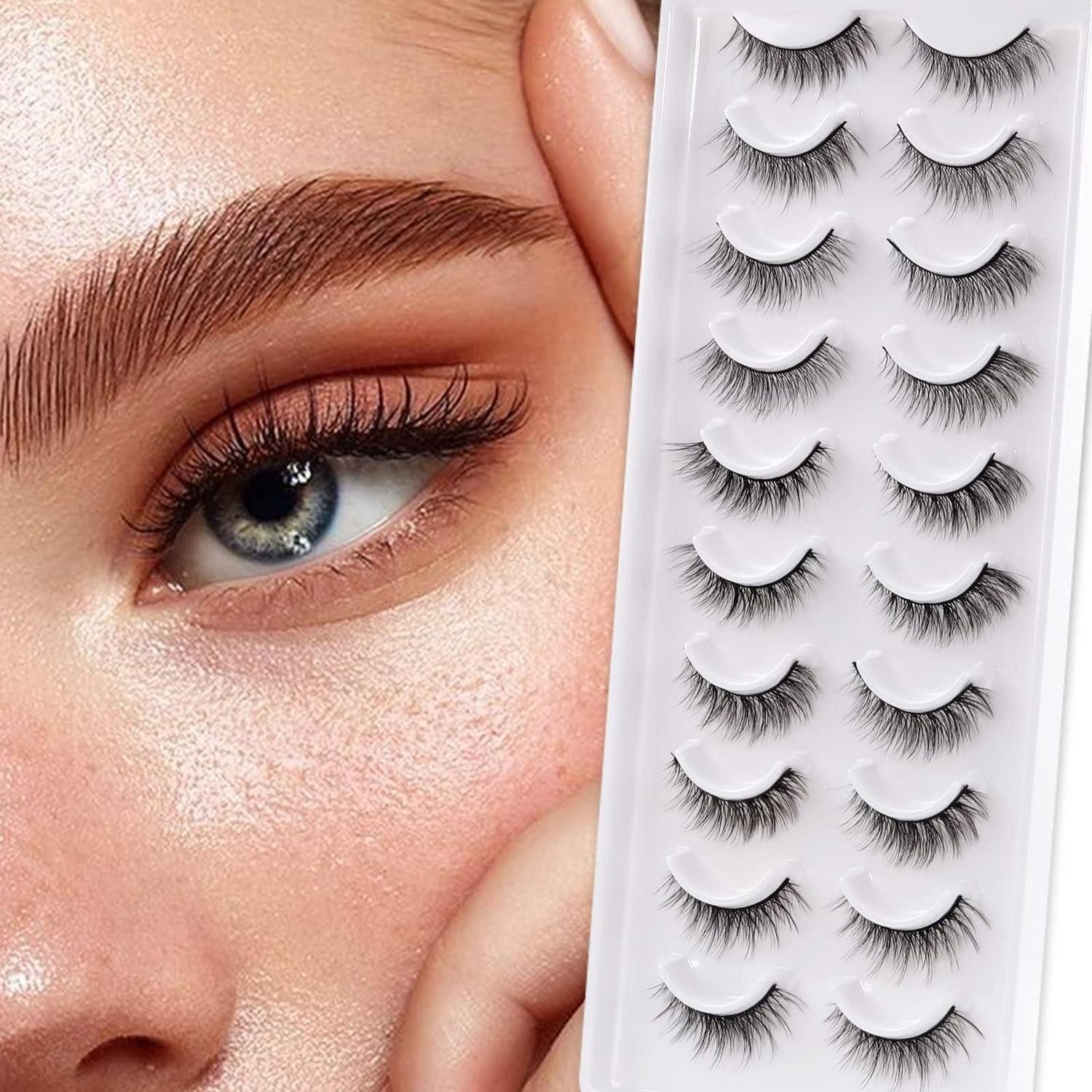 LuxusKollektion Bandwimpern Falsche Wimpern 10 Paare Mix