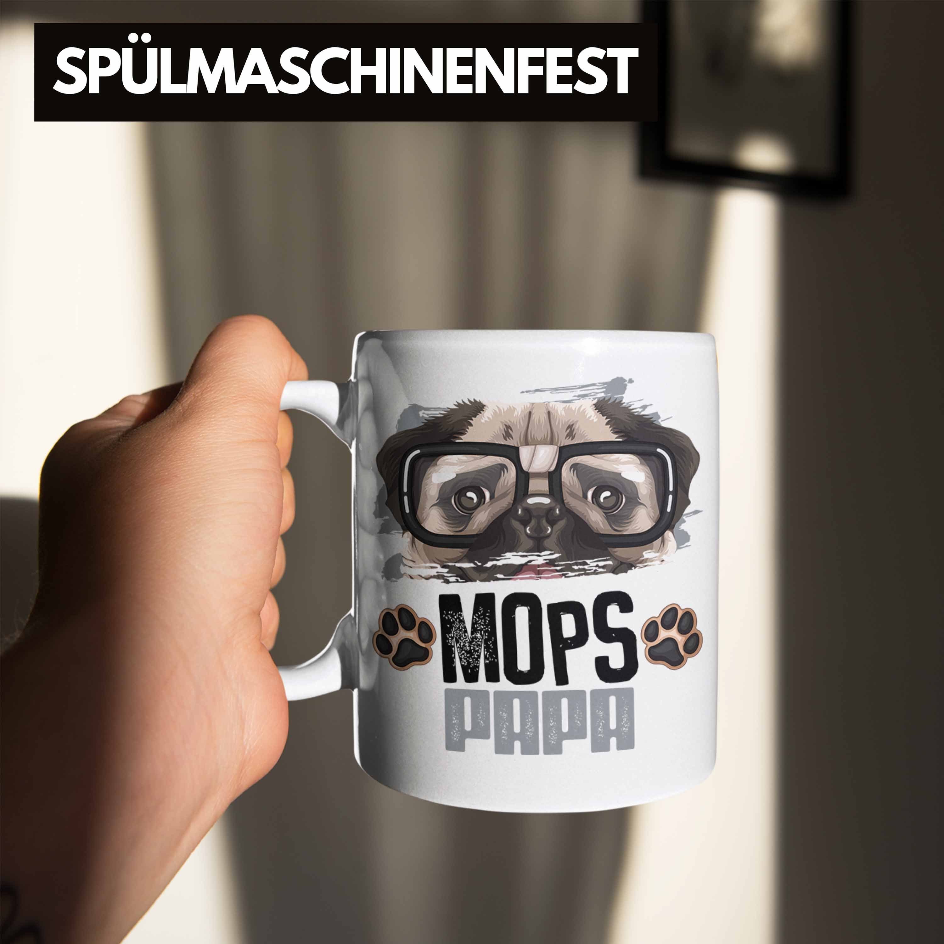 Besitzer Geschenk Lustiger Tasse Tasse Spruch Mops Li Geschenkidee Papa Trendation Mops Weiss