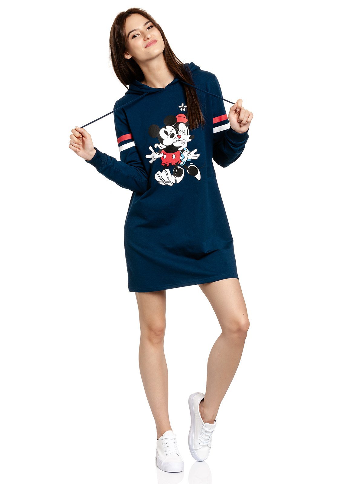 Damen Kleider Disney Sweatkleid Mickey & Minnie Mouse Buddies