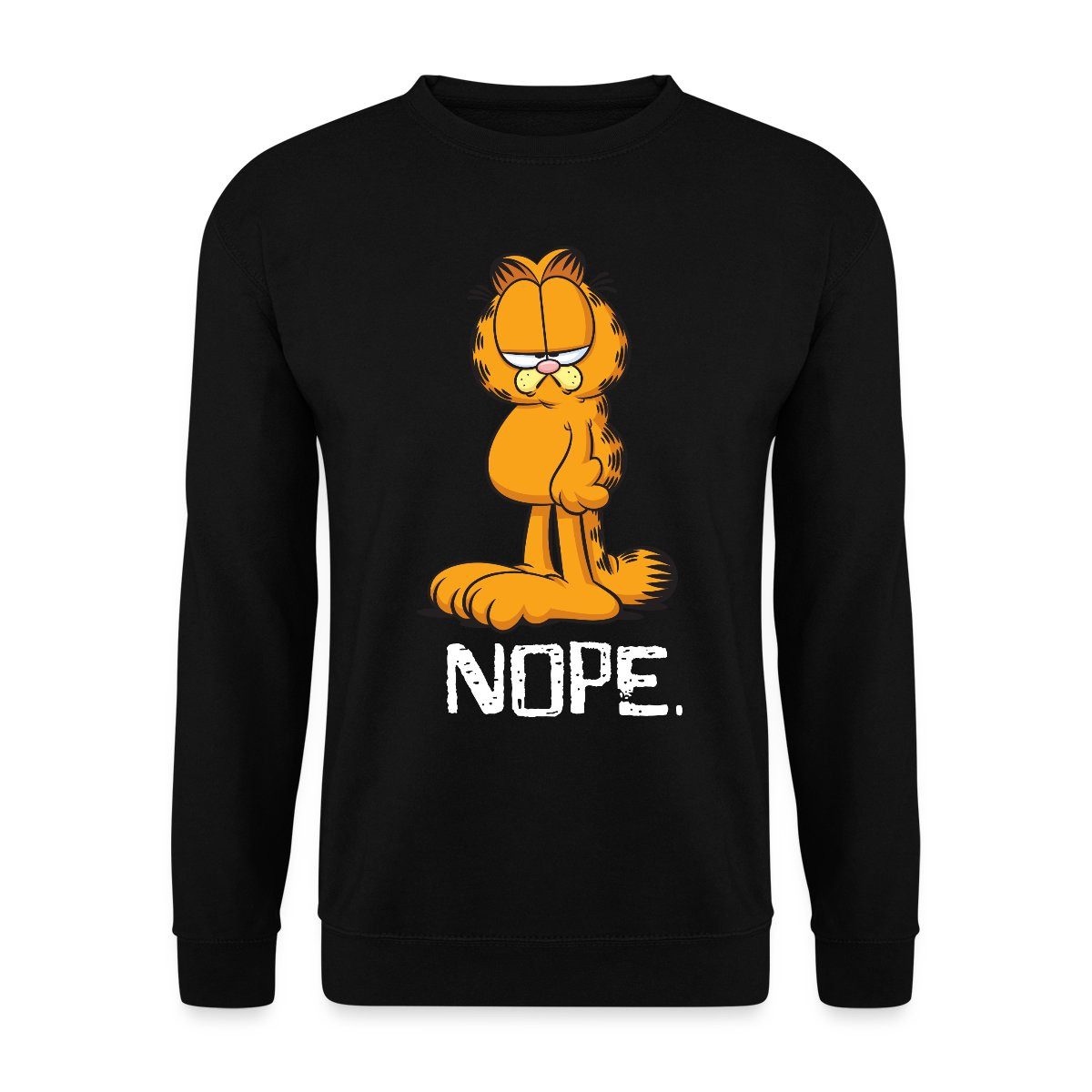 Spreadshirt Sweatshirt Garfield Nope Nein Nö Kein Bock Lustig Unisex Pullover (1-tlg)