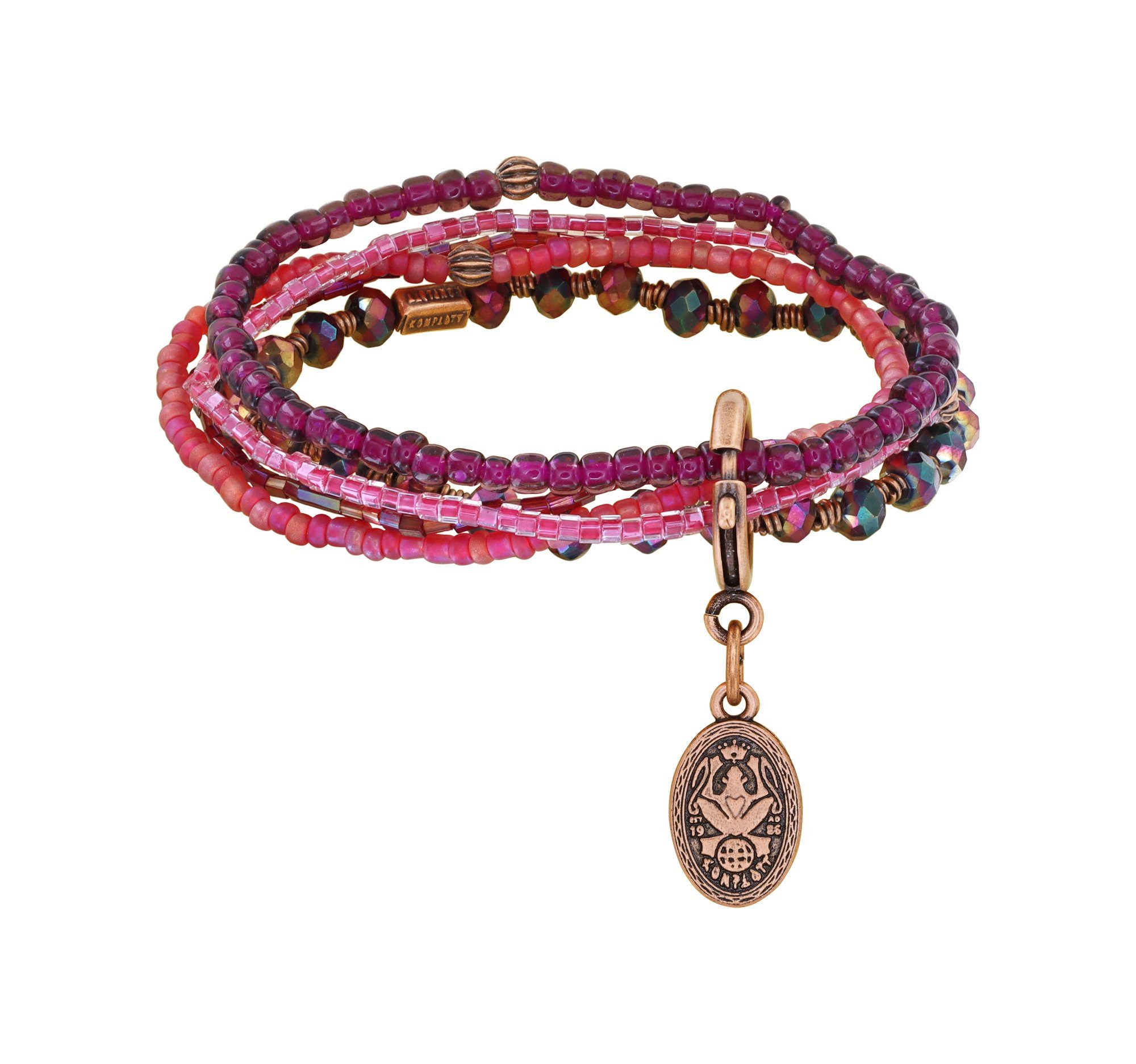 KONPLOTT Armband Set KONPLOTT Armband Petit Glamour d´Afrique pink antik Kupfer (5-tlg)