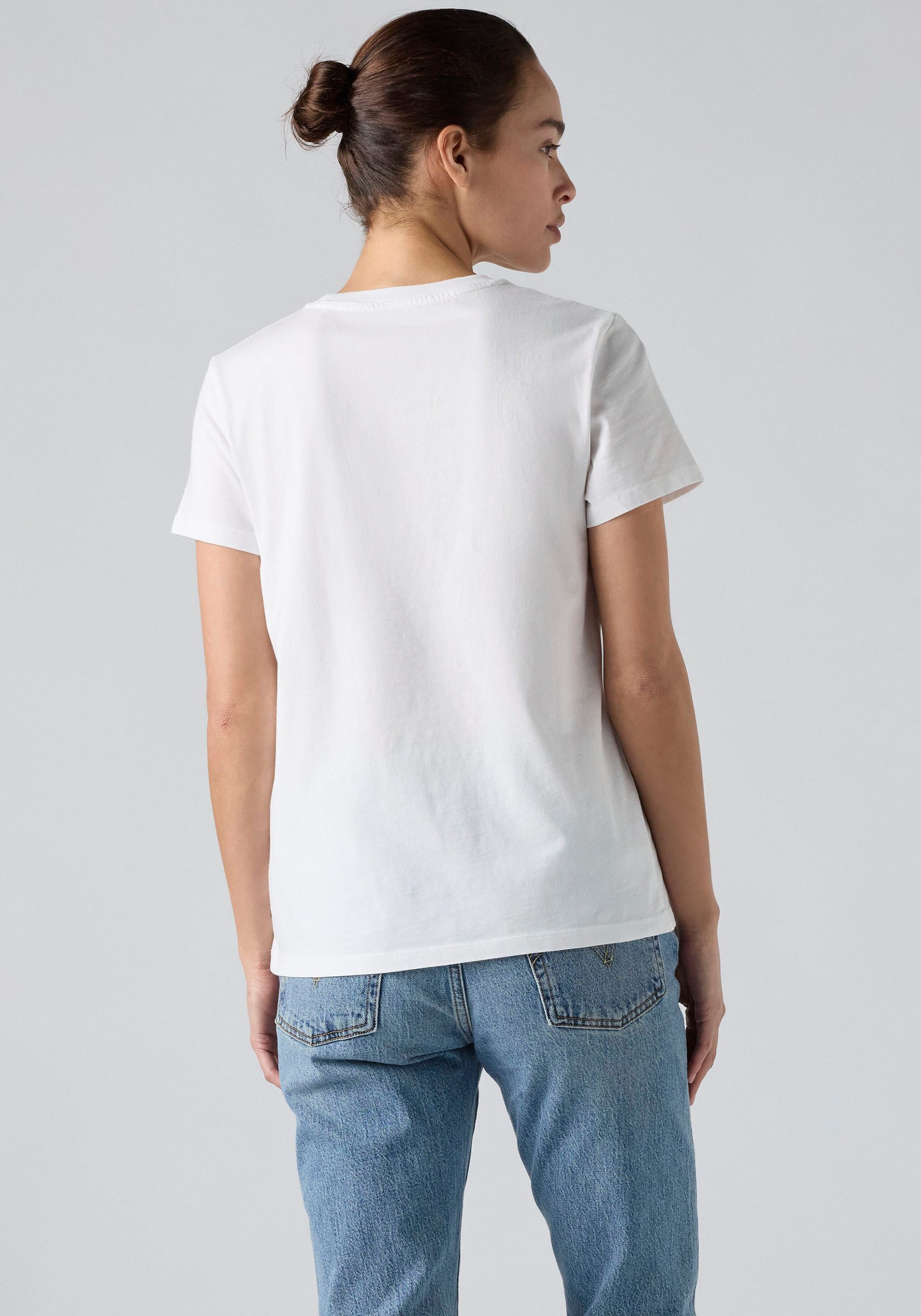 Levi's® Rundhalsshirt THE PERFECT TEE mit Logo im Metallic-Holo Print