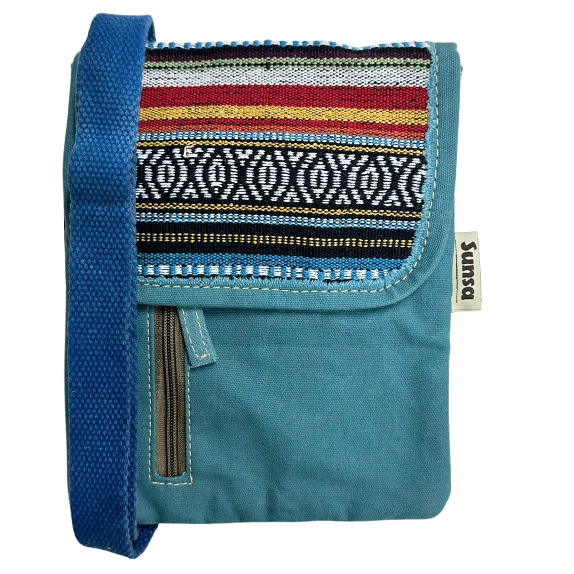 Sunsa Umhängetasche Vegane Nachhaltige Gestreifte Schultertasche, Damentasche, vegan