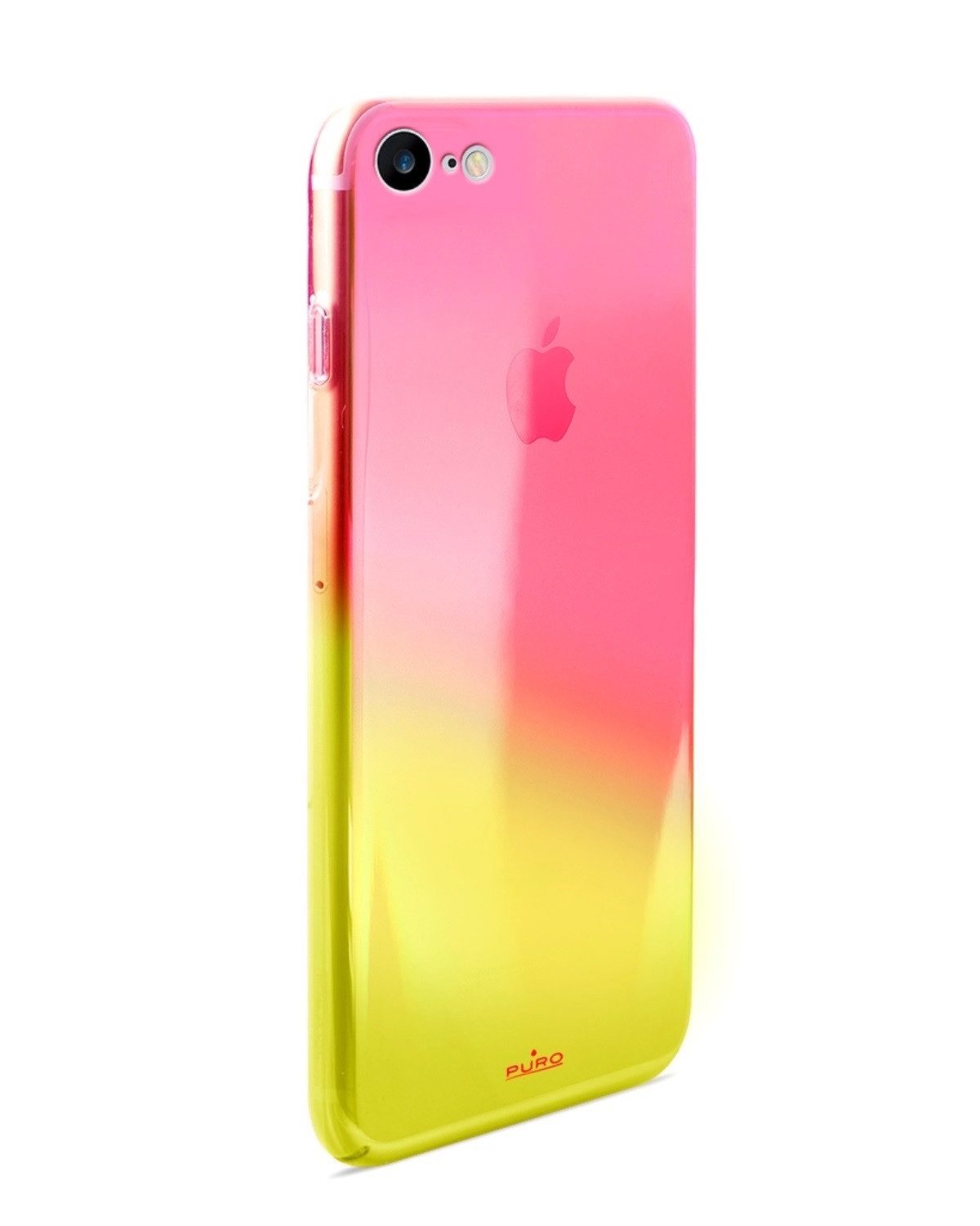 Puro Handyhülle Hologram Cover Case Schutz-Hülle Farb-Verlauf, für iPhone 7/8/SE 2020, Anti-Kratz, Transparentes Polycarbonat