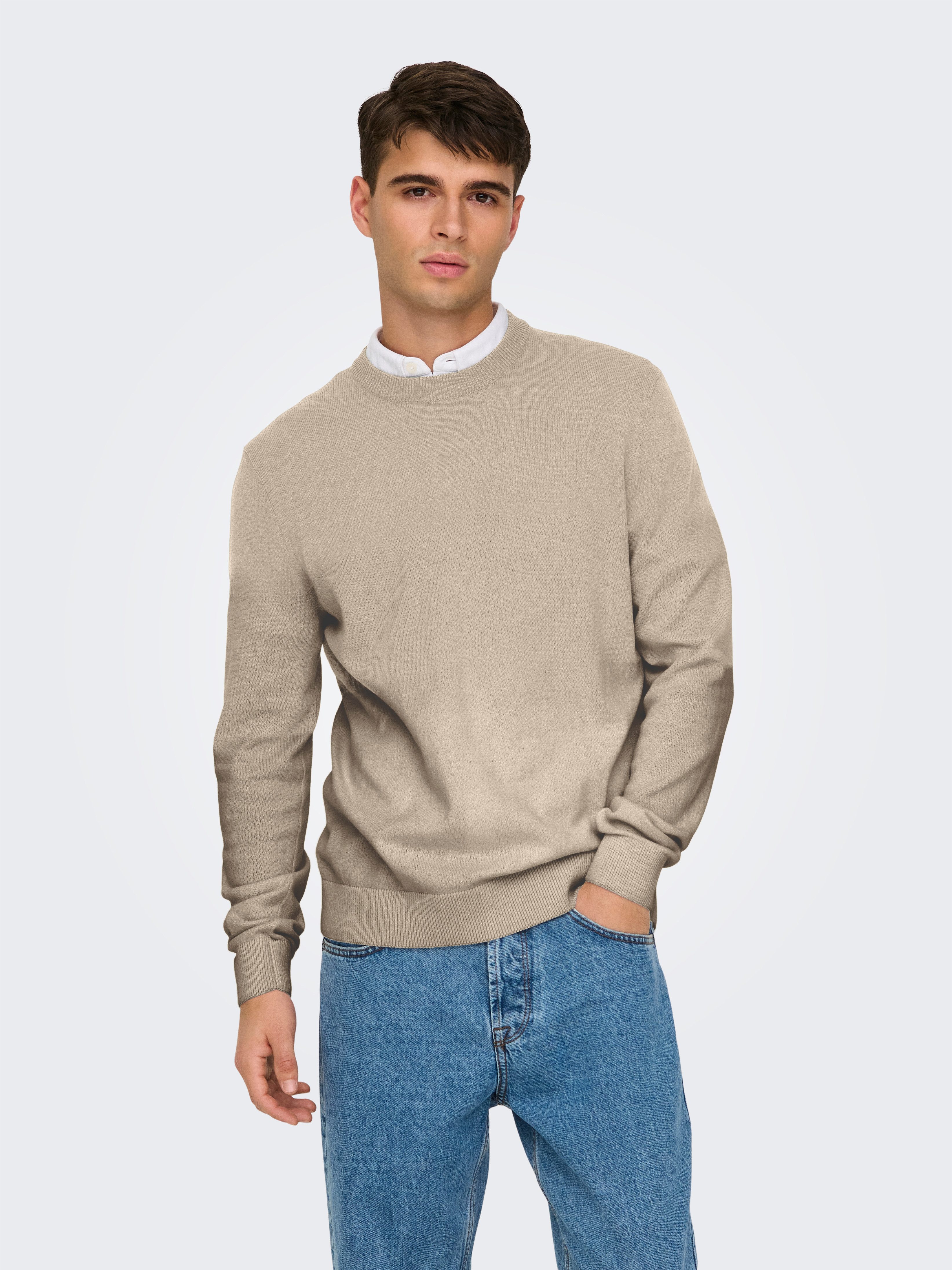 ONLY & SONS Rundhalspullover ONSREX LIFE REG 12 CREW KNIT