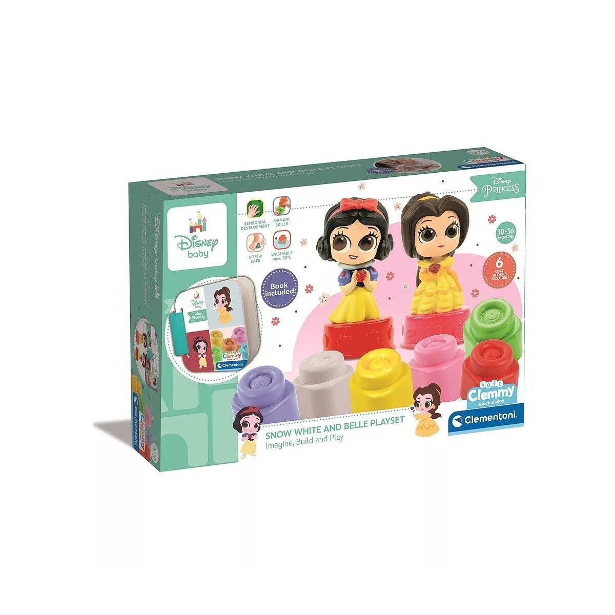 Clementoni® Lernspielzeug Disney Prinzessin Clemmy Snow White and Belle Bausteinset