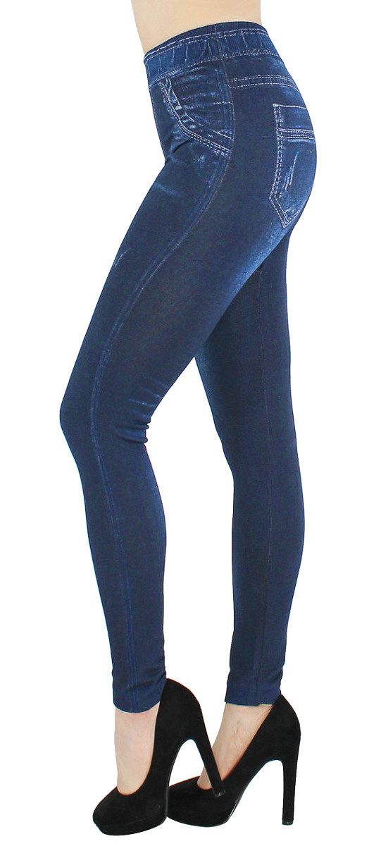dy_mode Jeggings Damen Leggings in Jeans Optik Bequem Jeggings High Waist J günstig online kaufen