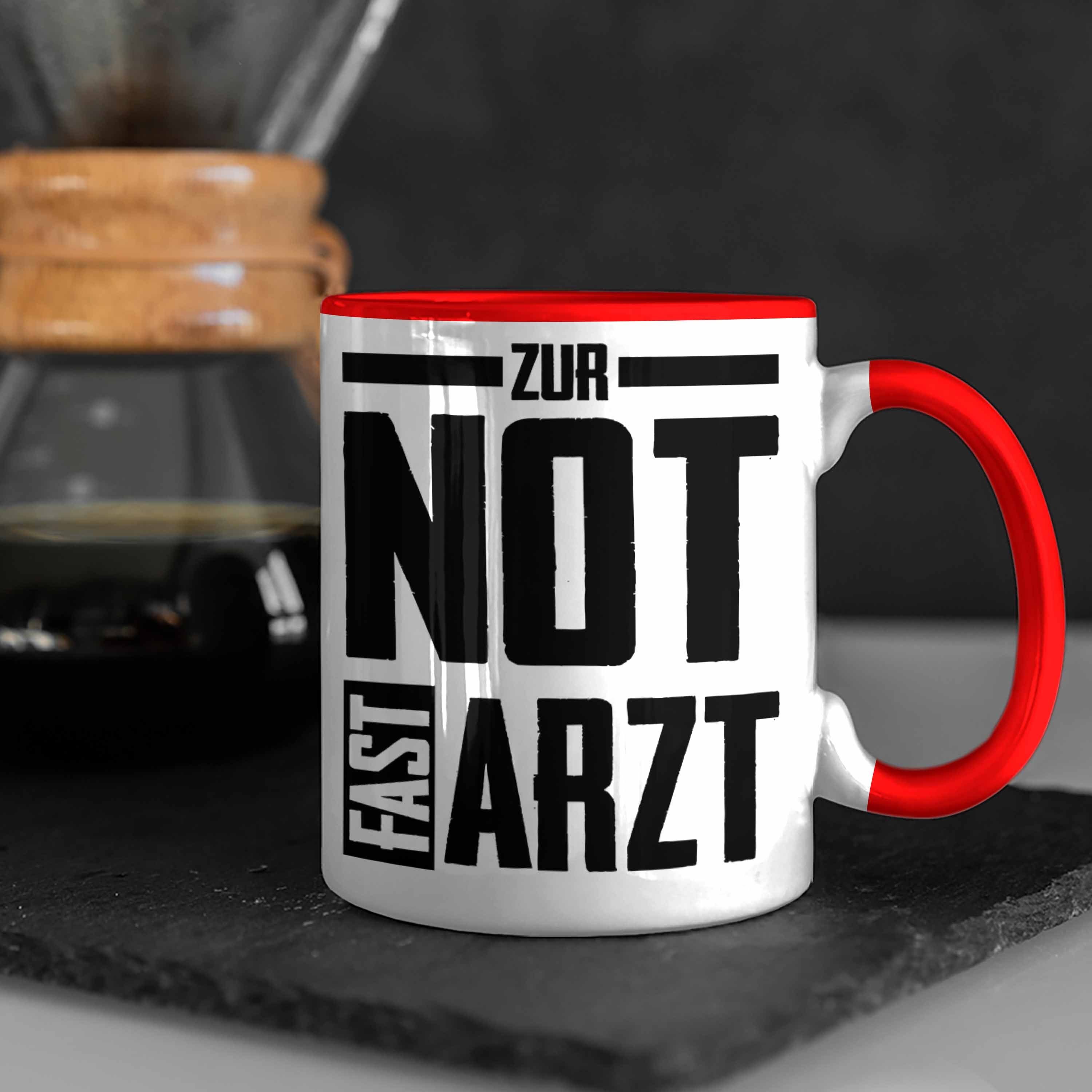 Rettungssanitäter Sanitäter Tasse Geschenk Lustig Trendation Krankentrans Rot Notarzt Tasse