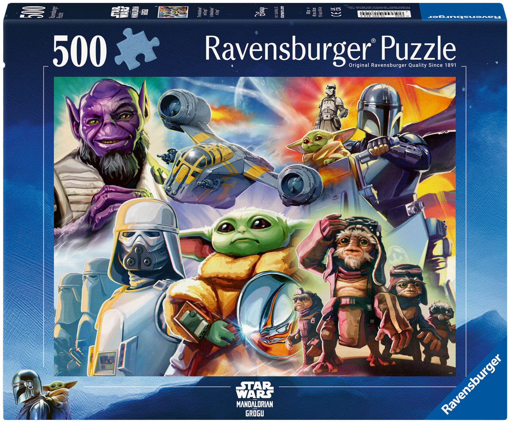 Ravensburger Puzzle The Mandalorian and Grogu, 500 Puzzleteile, Made in Germany