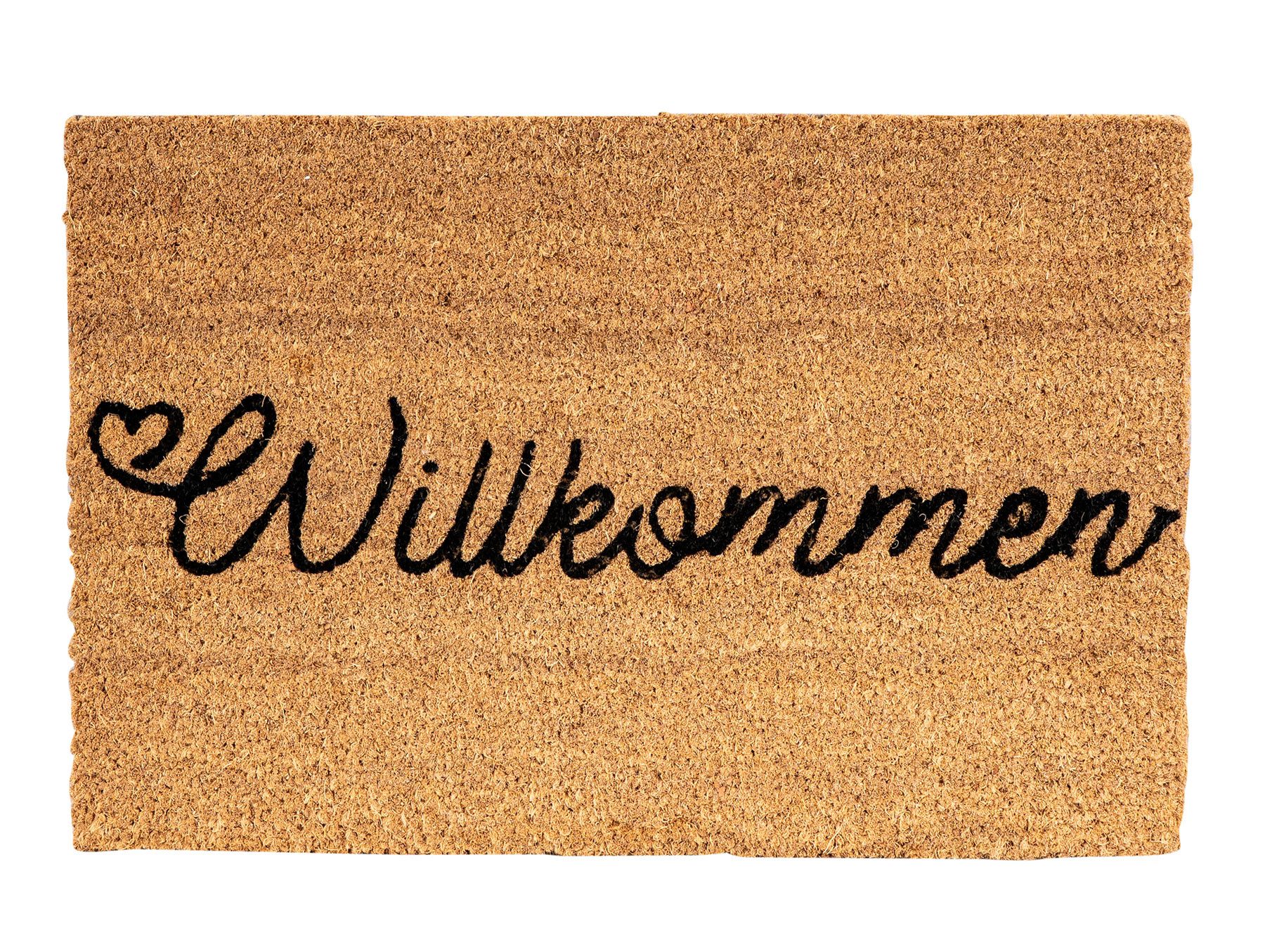 Levandeo® Fußmatte, Willkommen Fußmatte 60x40cm Kokos Fußabtreter Kokosmatte