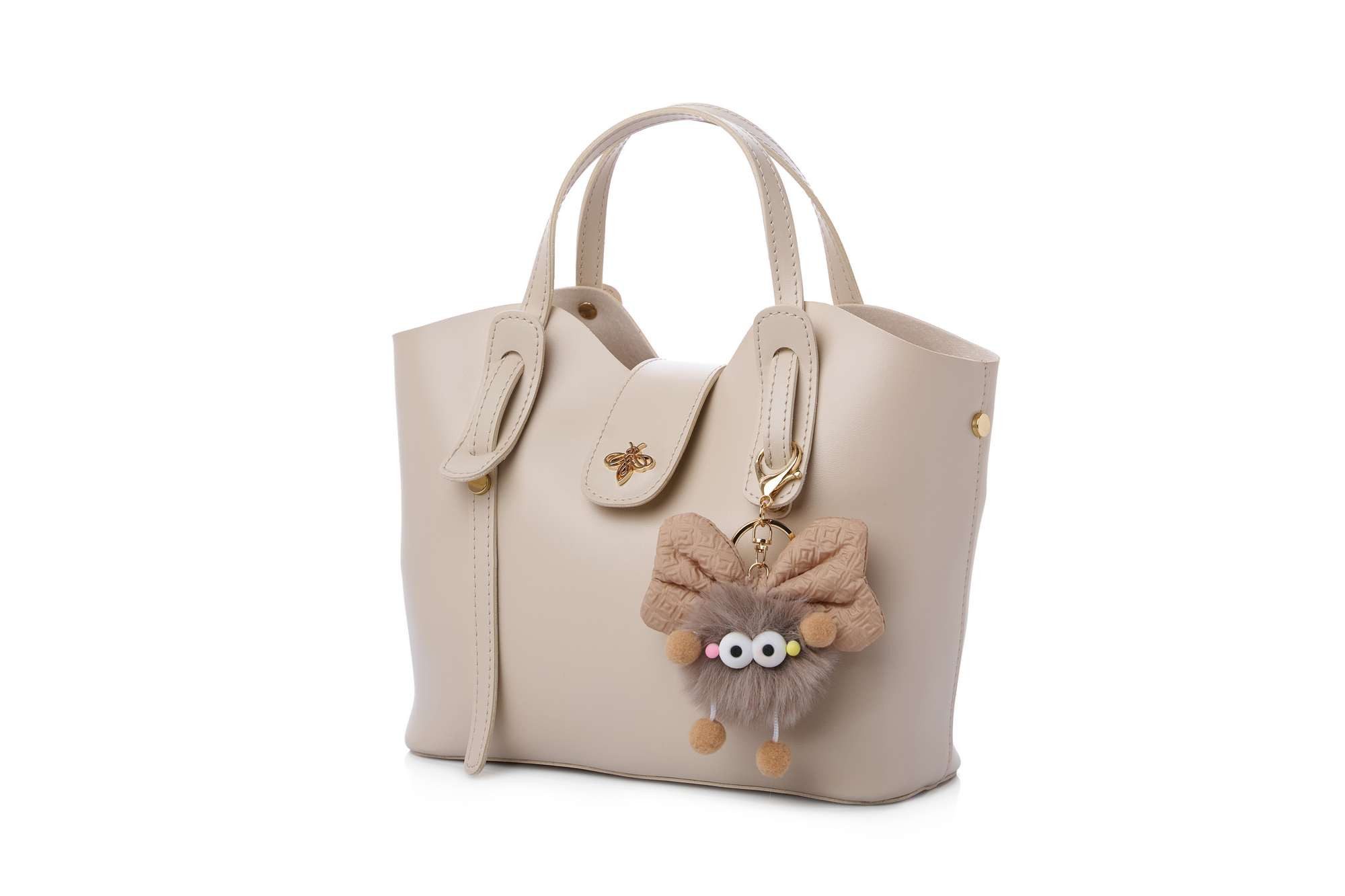 lucky bees Schultertasche 1274 - Tan 100% Polyvinyl-Leder (Packung, 1-tlg., günstig online kaufen