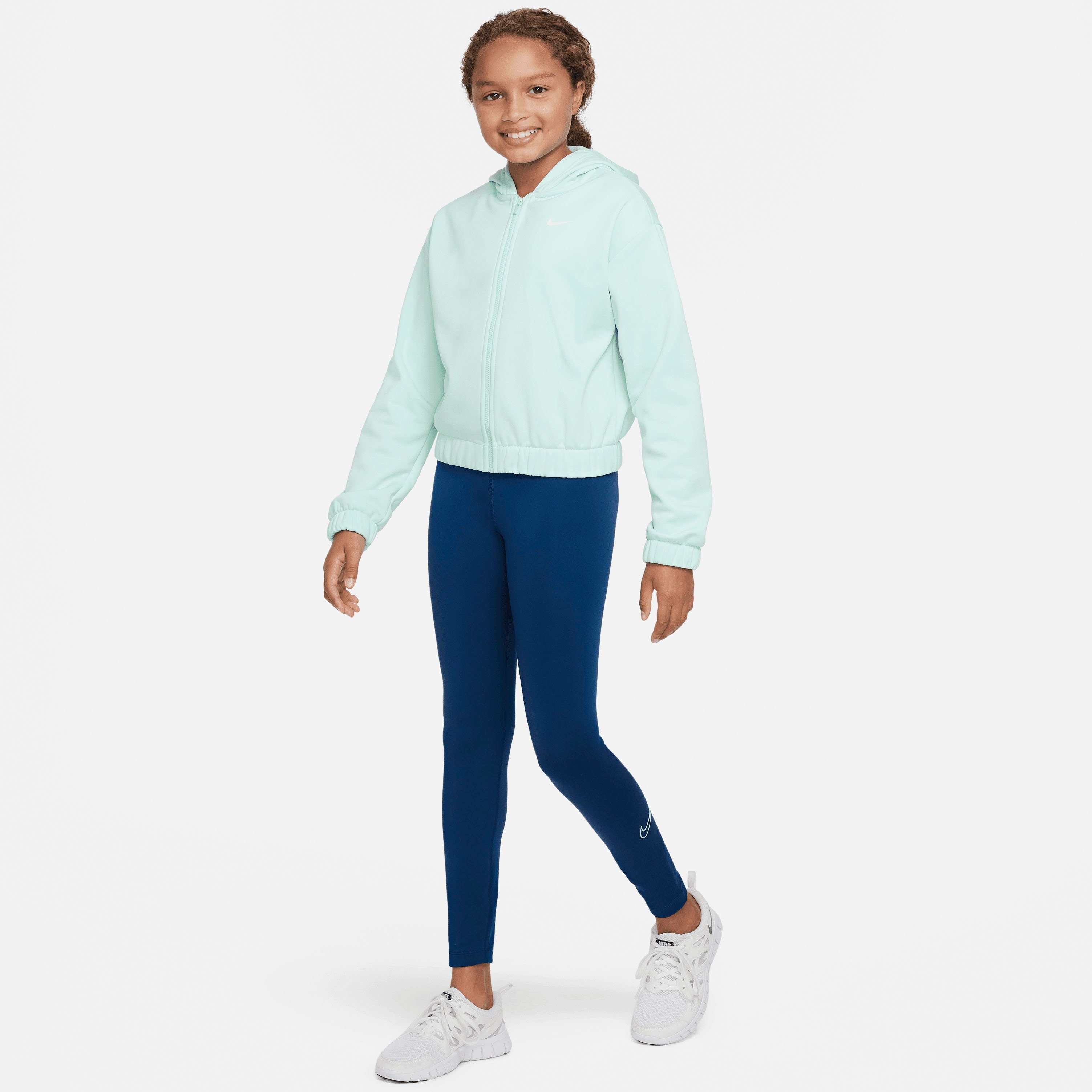 Nike Trainingstights One BLUE/GREEN (Girls) Therma-FIT GLOW Leggings Big Kids' VALERIAN