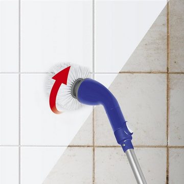 CLEANmaxx Reinigungsbürste Akku-Reinigungsbürste Polierer Fugenbürste, inkl. 3 Wechselaufsätze