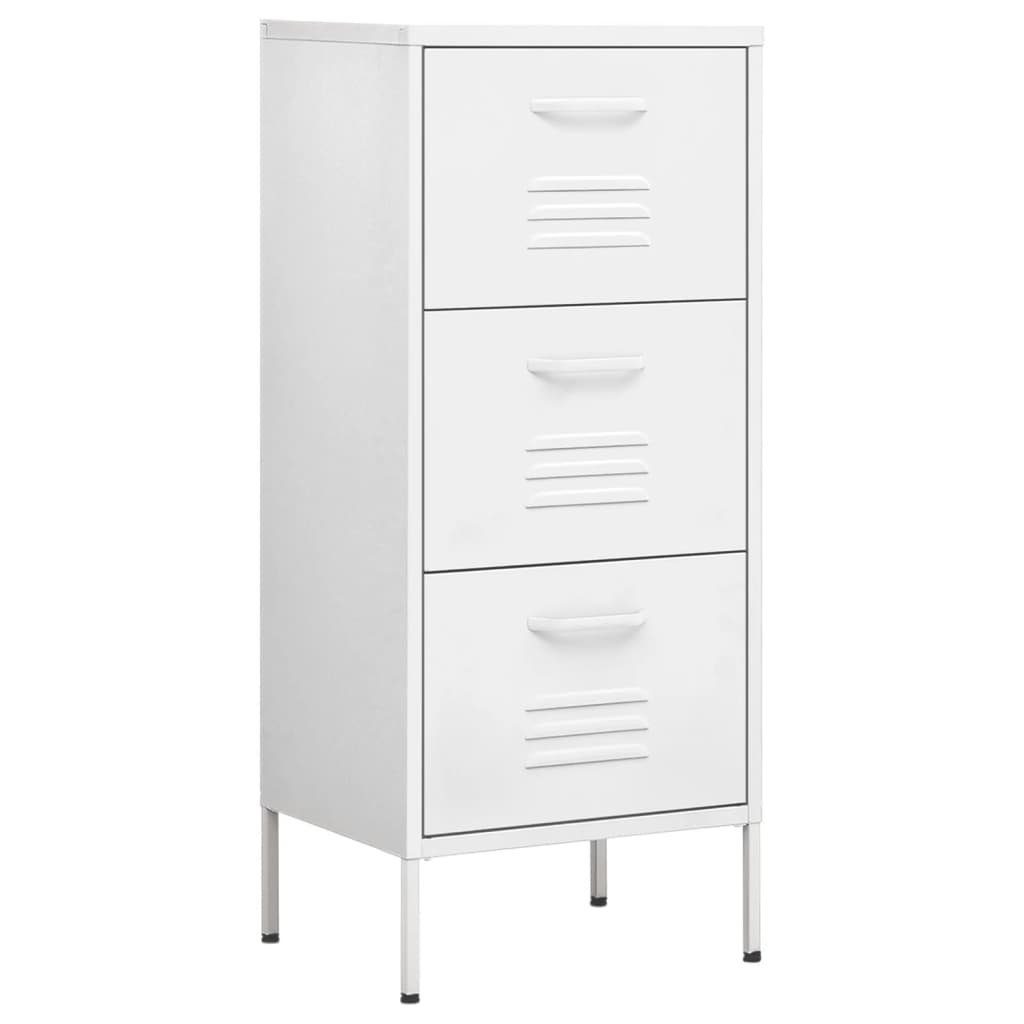 vidaXL Aktenschrank Lagerschrank Weiß 42,5x35x101,5 cm Stahl (1-St)
