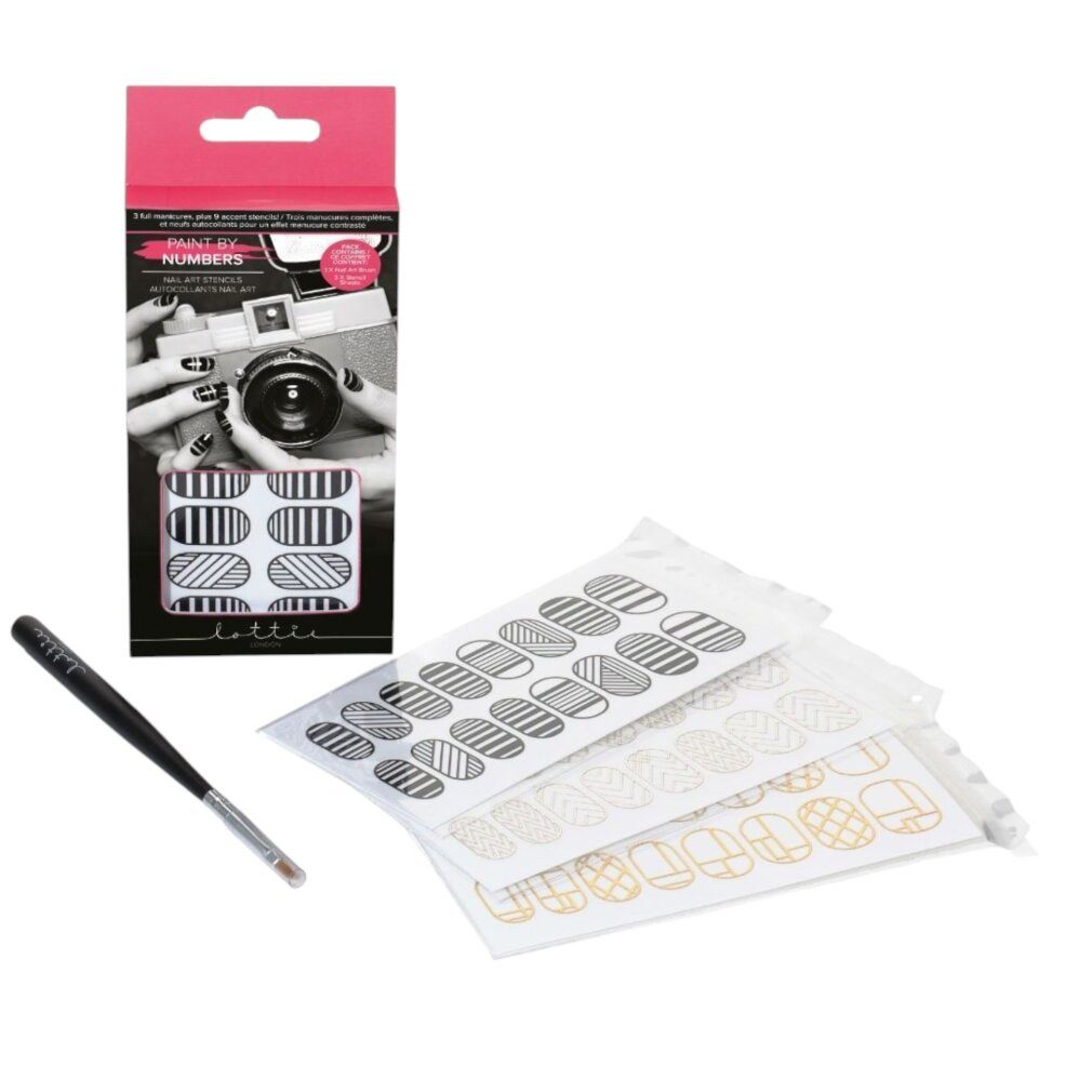 Lottie London Nageldesign Zubehör Lottie Paint by Numbers Manicure Nagel Sticker