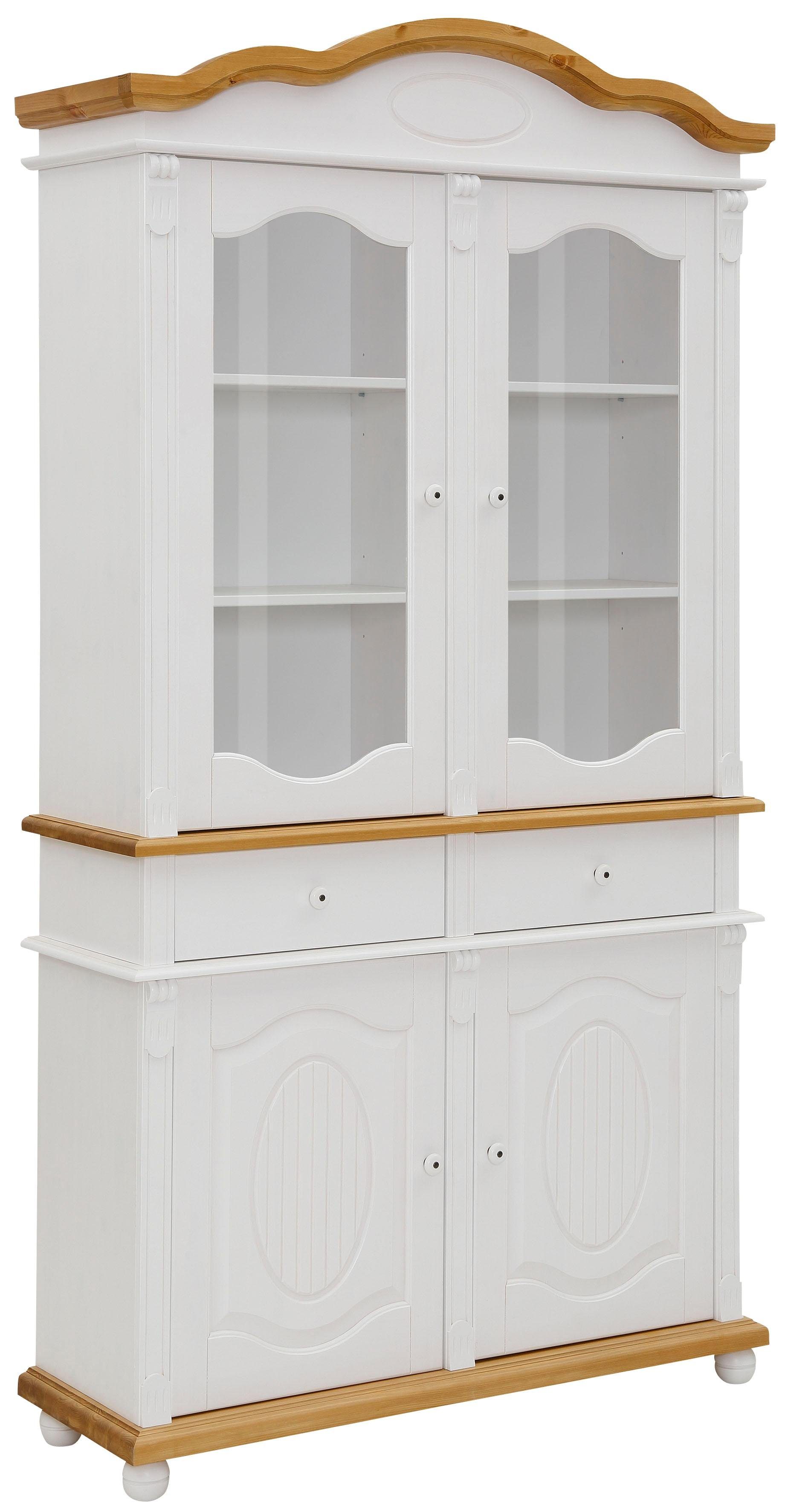 Home affaire Aufsatzschrank Tessin Vitrinen-Aufsatz, Breite 115 cm, aus mas günstig online kaufen