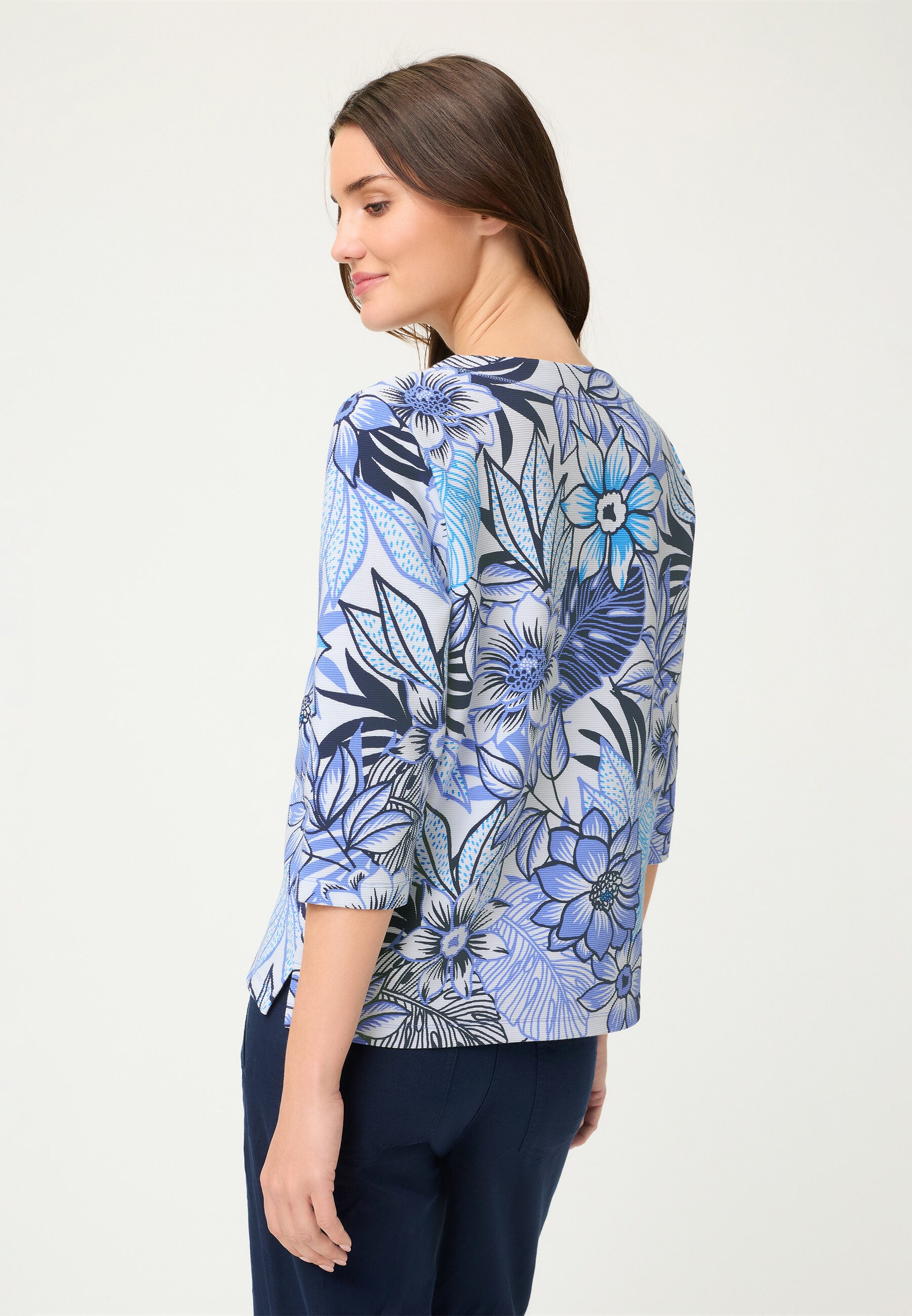 Olsen Sweatshirt Sweatshirt mit Allover-Dessin