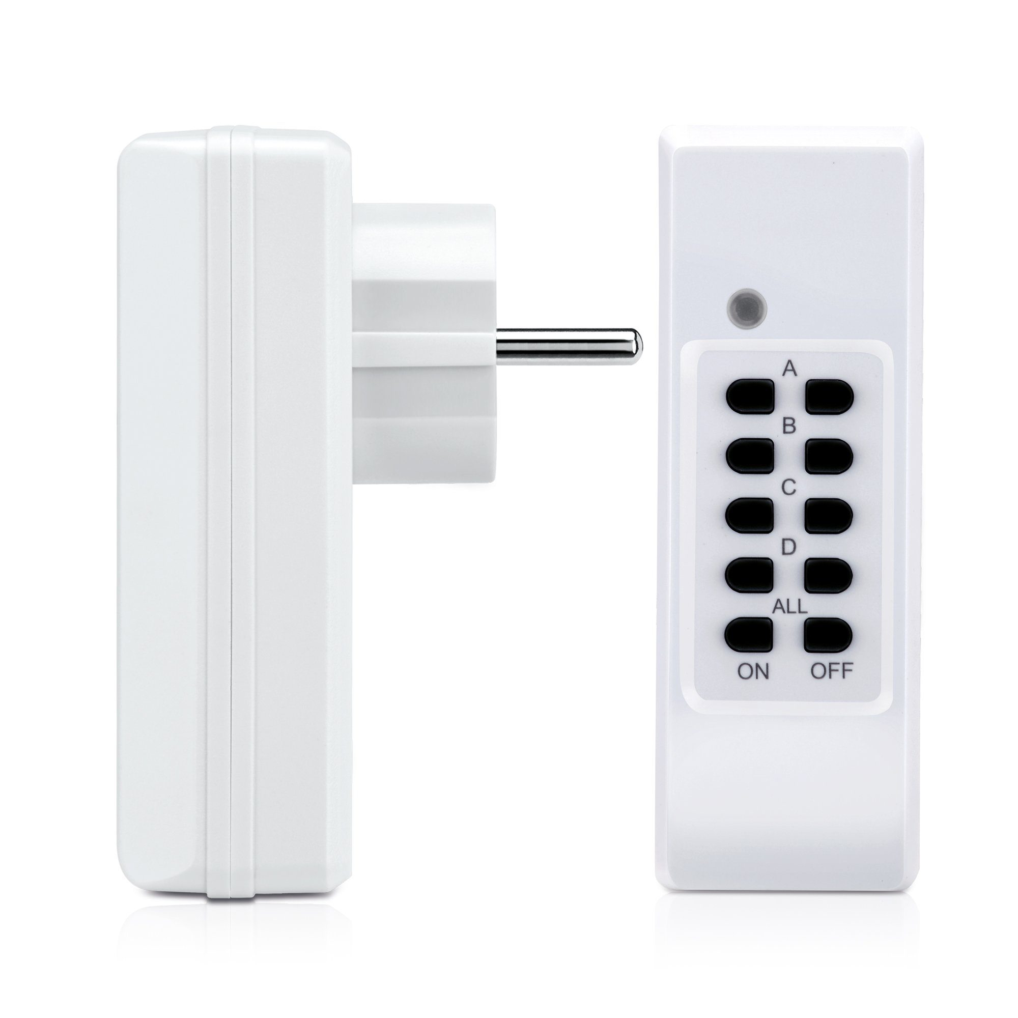 conecto Funksteckdose conecto® Funksteckdosen Set, 1100 Watt, weiß, 1-St.