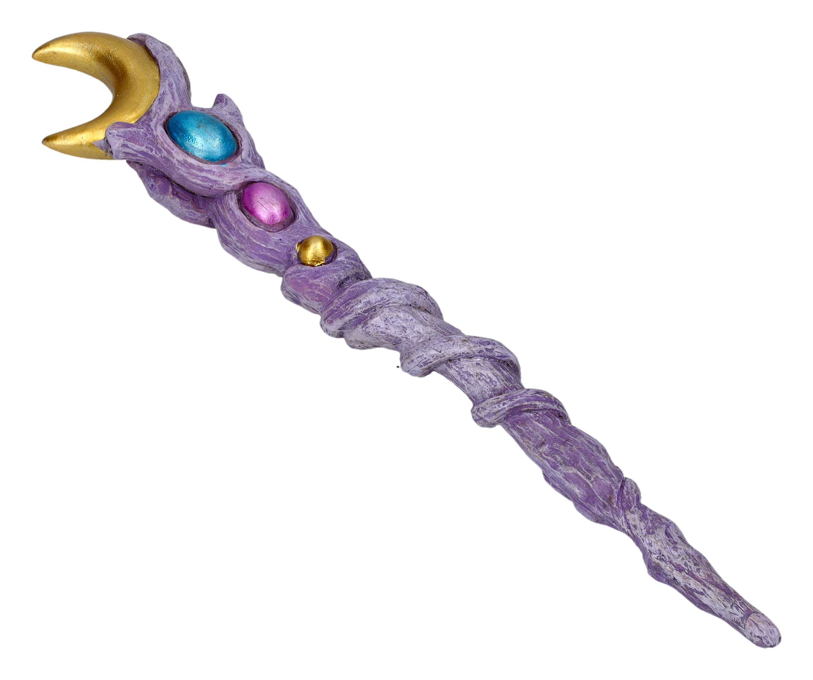 Figuren Shop GmbH Dekoobjekt Zauberstab - Mondsteine - magische Dekoration Fantasy Deko Edelsteine