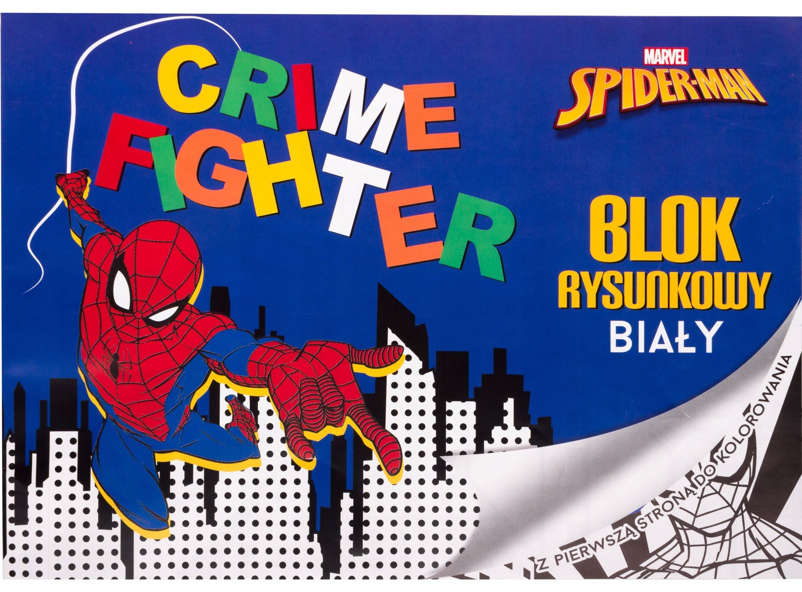 Festivalartikel Zeichenblock Zeichenblock A4/20 Blätter Spider Man + Ausmalbild