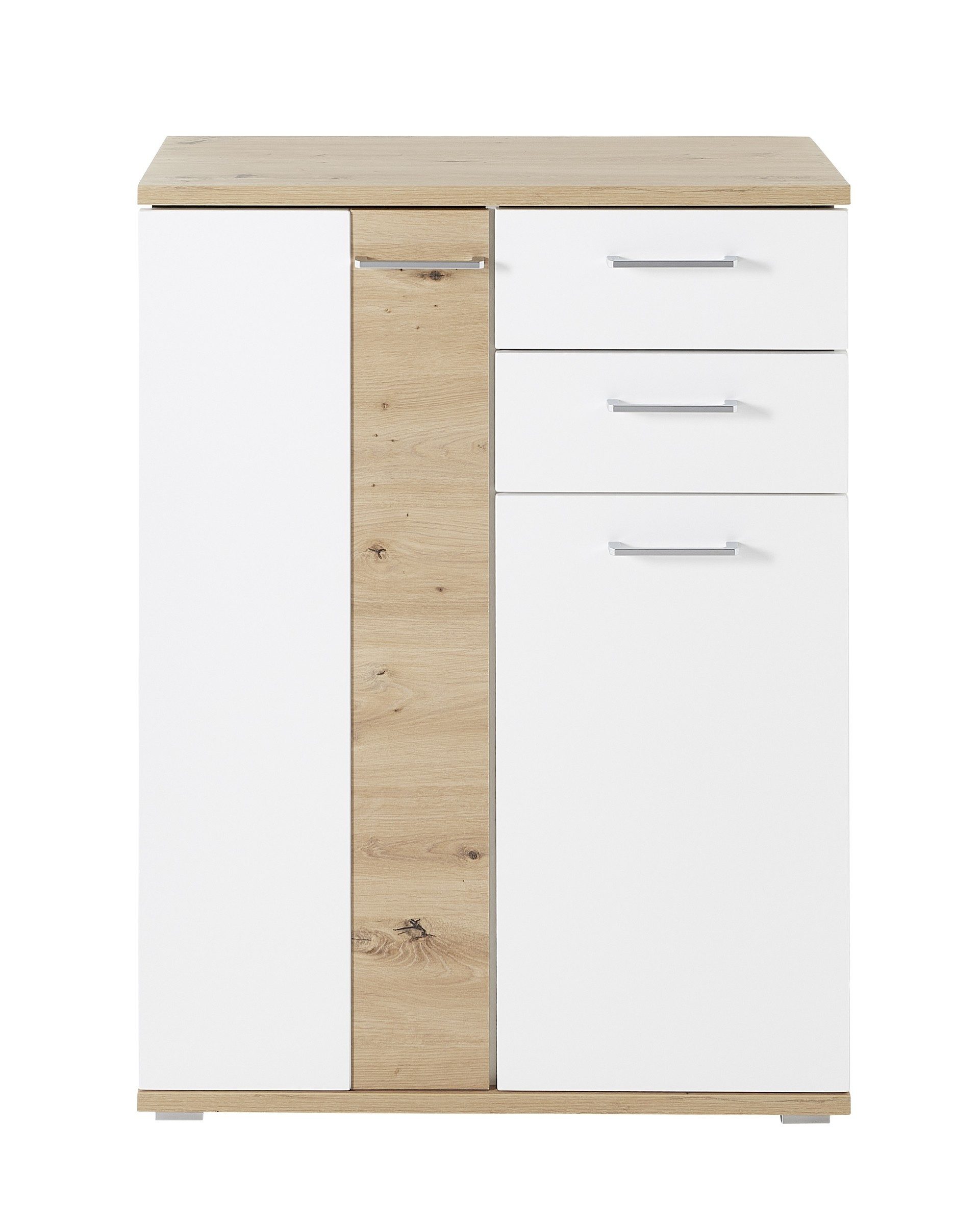 Innostyle Schuhschrank aus MDF in Artisan/Weiß mit 2 Schubladen und 2 Türen (BxHxT: 80x106x38 cm)