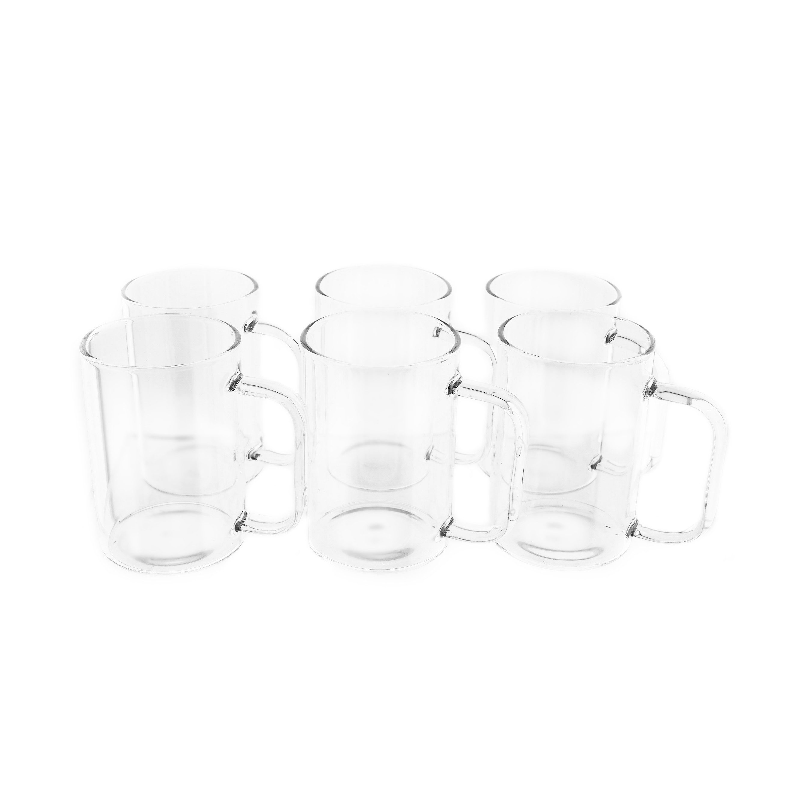 Almina Gläser-Set 6er Gläser-Set mit Henkel für Tee, Kaffee Transparent 270 ml – Bild 3 von 5