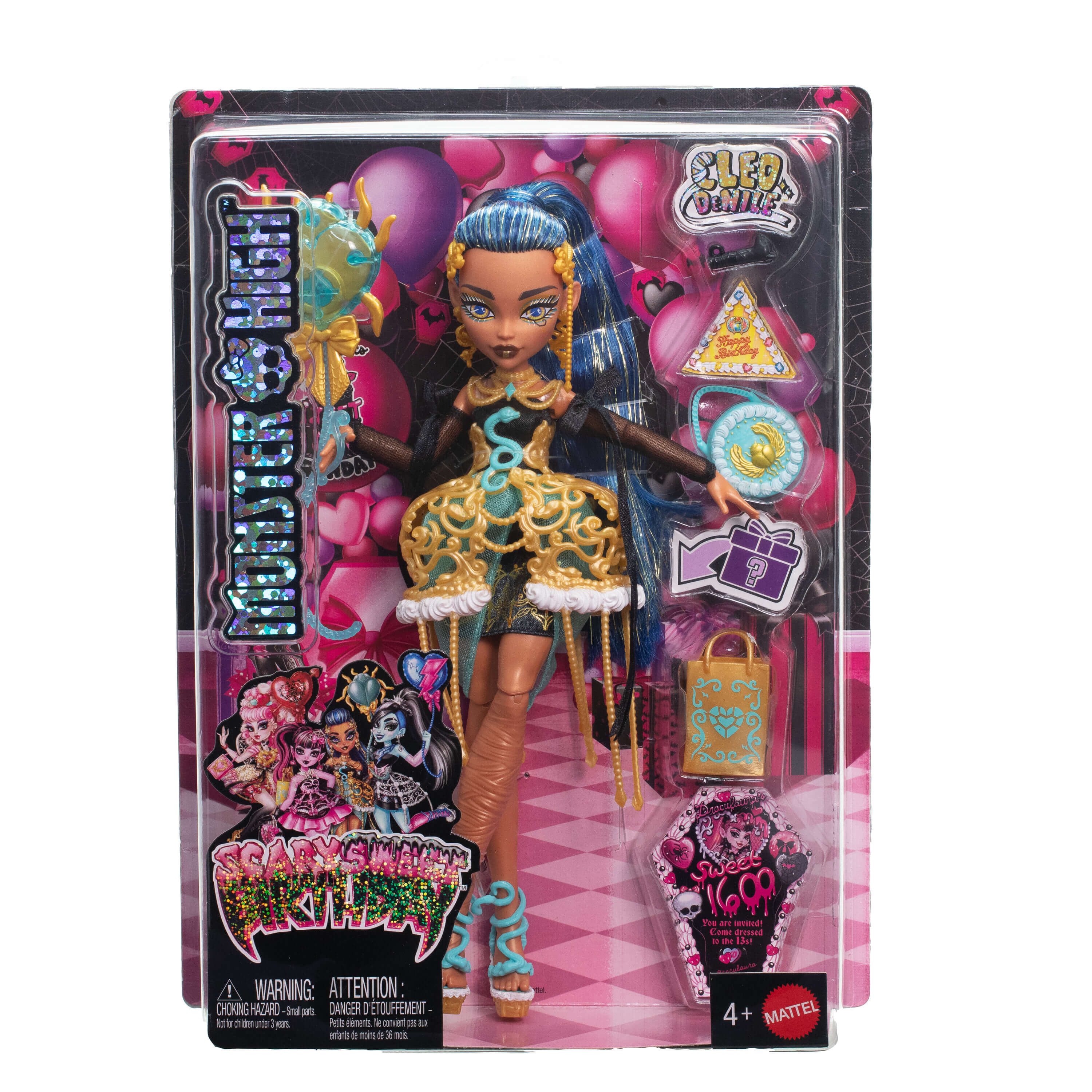Mattel® Anziehpuppe Mattel JBG76 - Monster High schaurig schöner Geburtstag Cleo Puppe – Bild 2 von 5