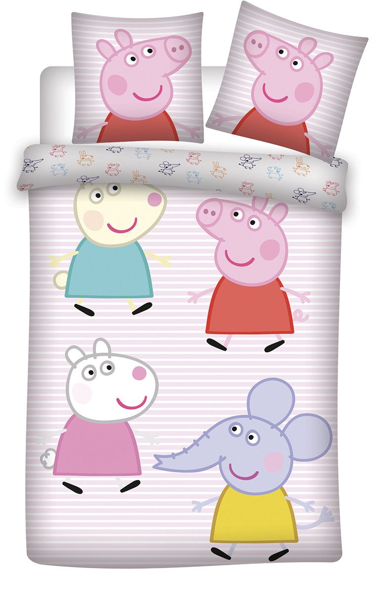 BrandMac Kinderbettwäsche Peppa Pig, Renforcé, 2 teilig
