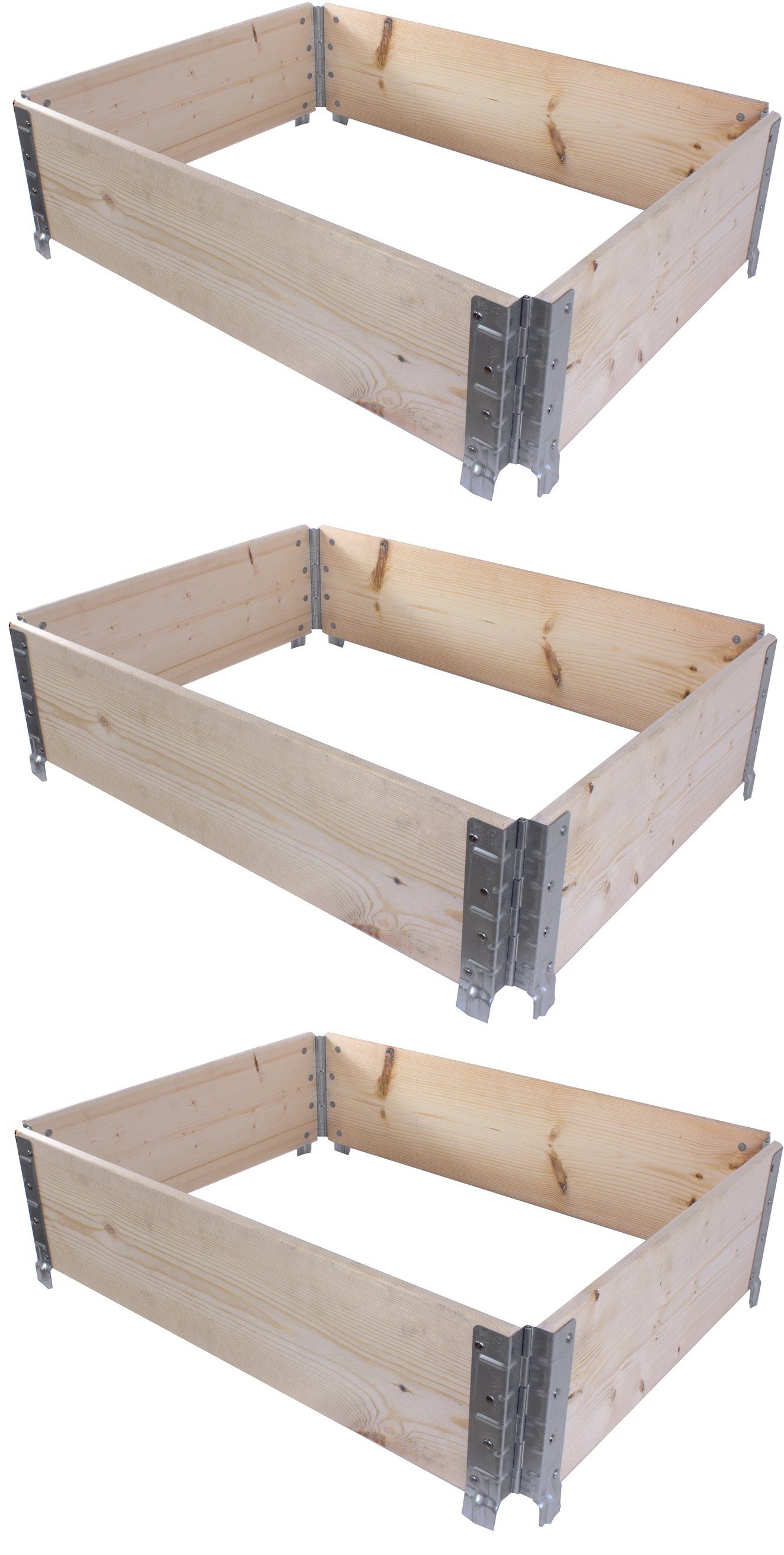 BigDean Kräuterbeet 3x Hochbeet Palettenrahmen 80x60x19,5cm Gartenbeet Aufs günstig online kaufen