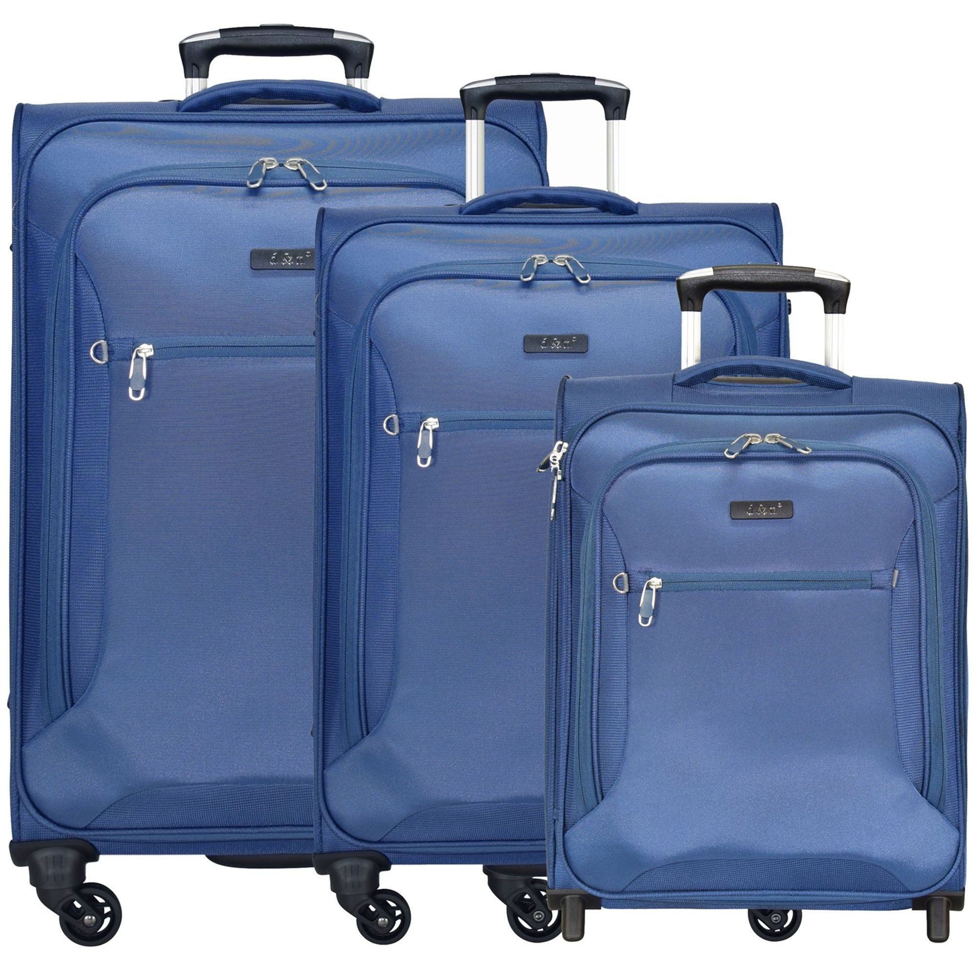 D&N Trolleyset Travel Line 6400, 4 Rollen, (3-teilig, 3 tlg), Polyester