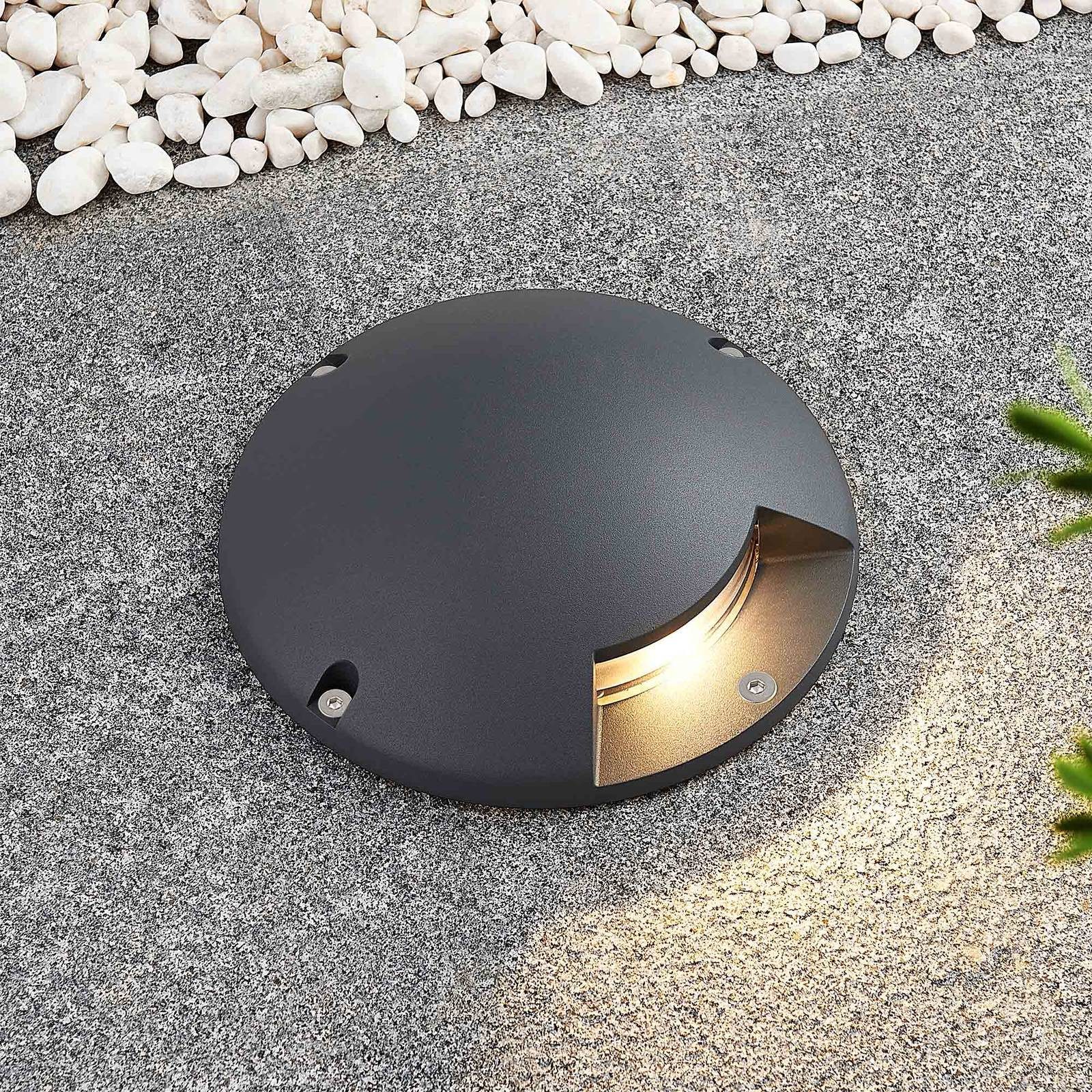 Lindby Einbauleuchte Cormac, LED, Metall, Schwarz warmweiß IP67, 1 x 1,9 W LED, warmweiß