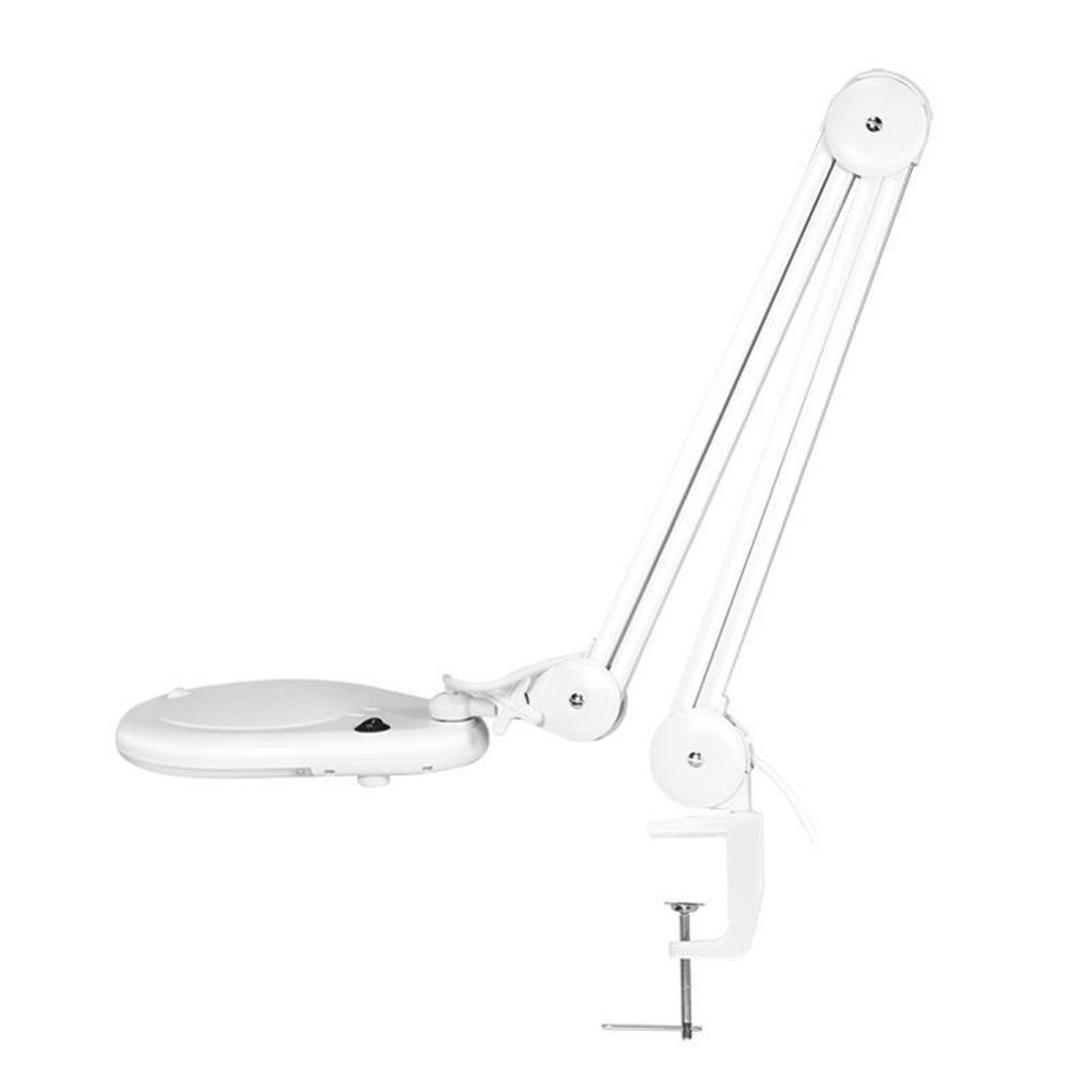 LogiLink Lupenlampe WZ0058, mit Klemmhalterung, 5 Dioptrien, Weiß