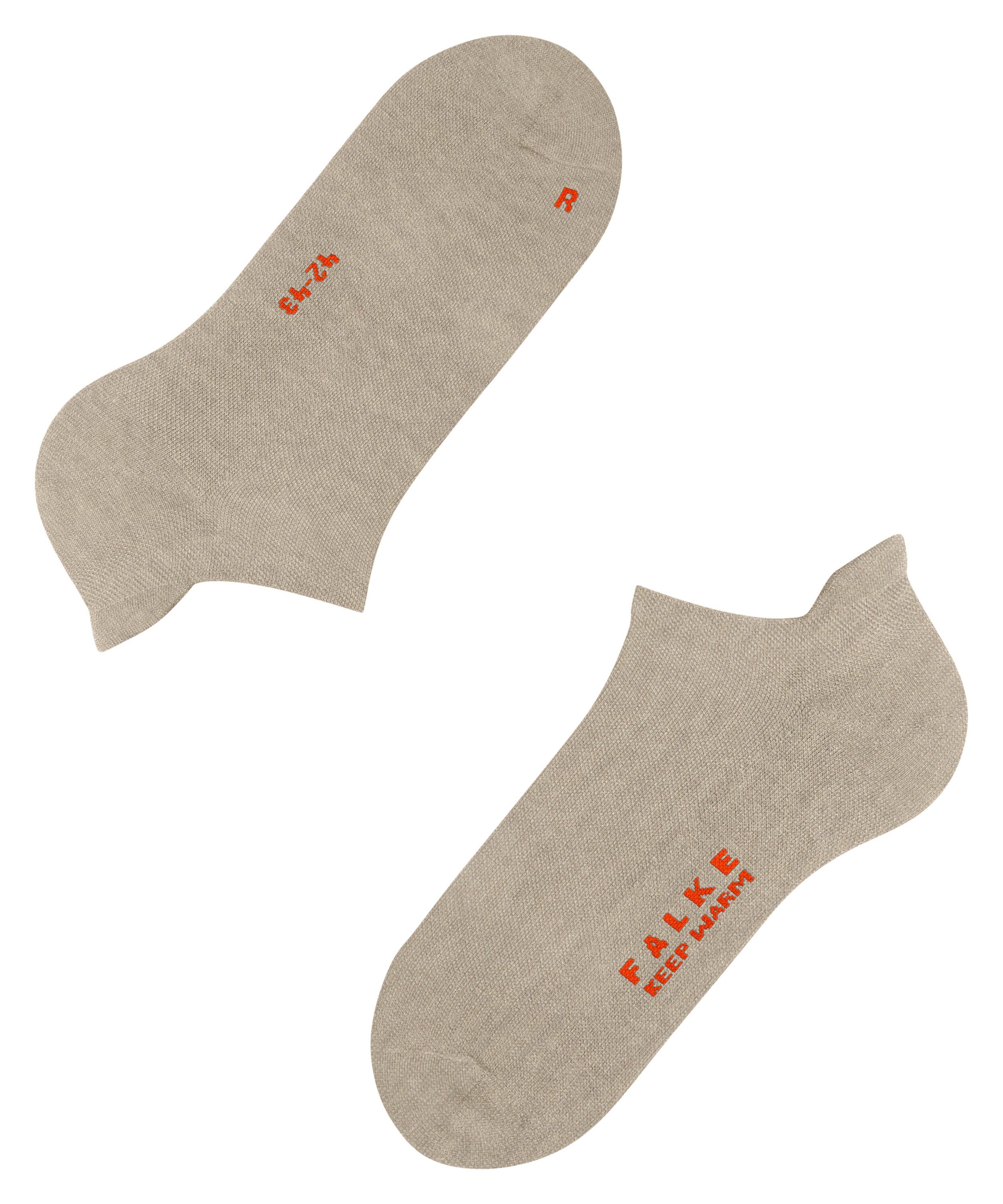 FALKE Sneakersocken Keep Warm Sneakersocken (1-Paar) mit Merinowolle und Plüschsohle